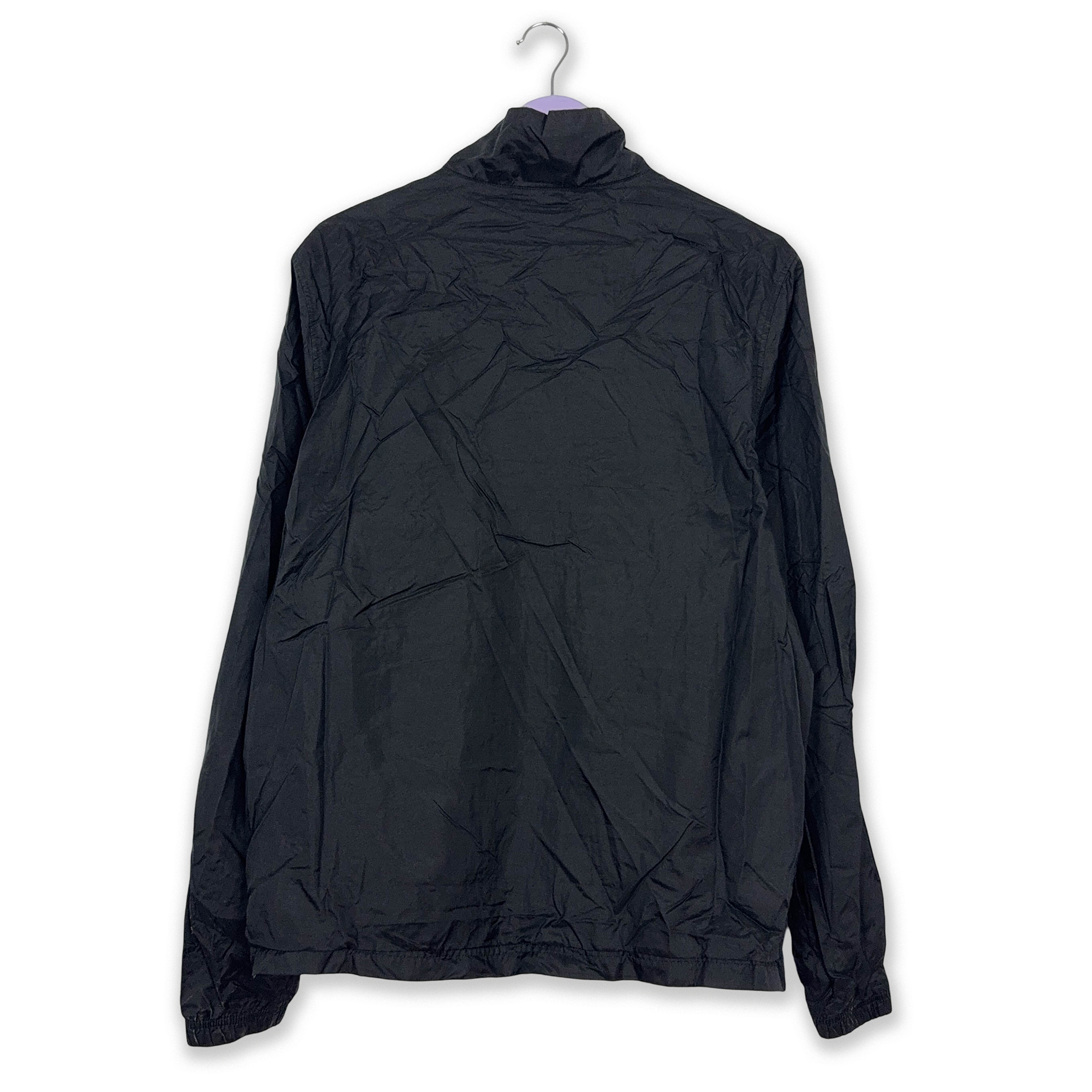Giacca a vento Nike nera con zip logo ricamato - Taglia L uomo