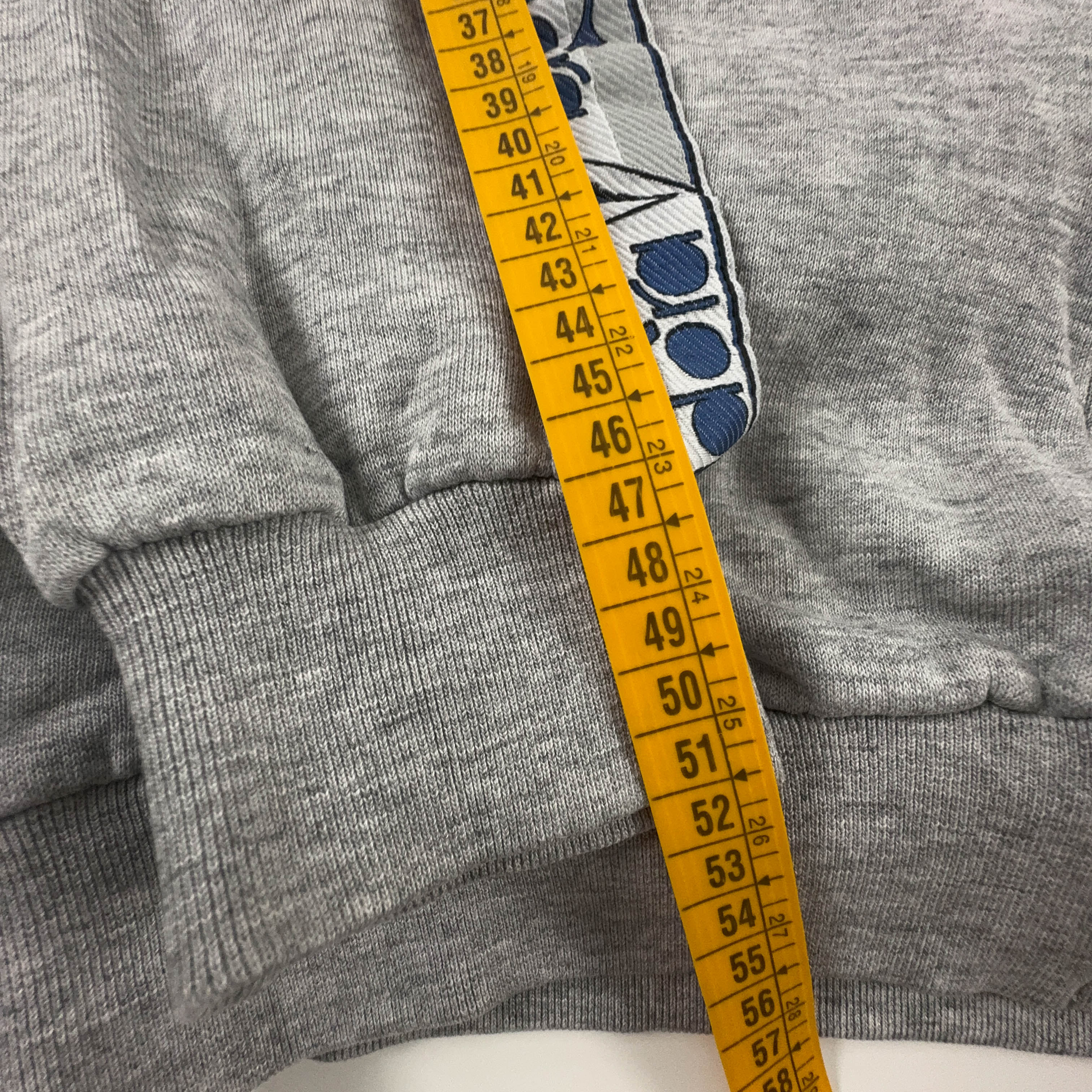 Felpa Diadora Vintage grigia con zip 70% cotone anni 90 - Taglia S/M uomo