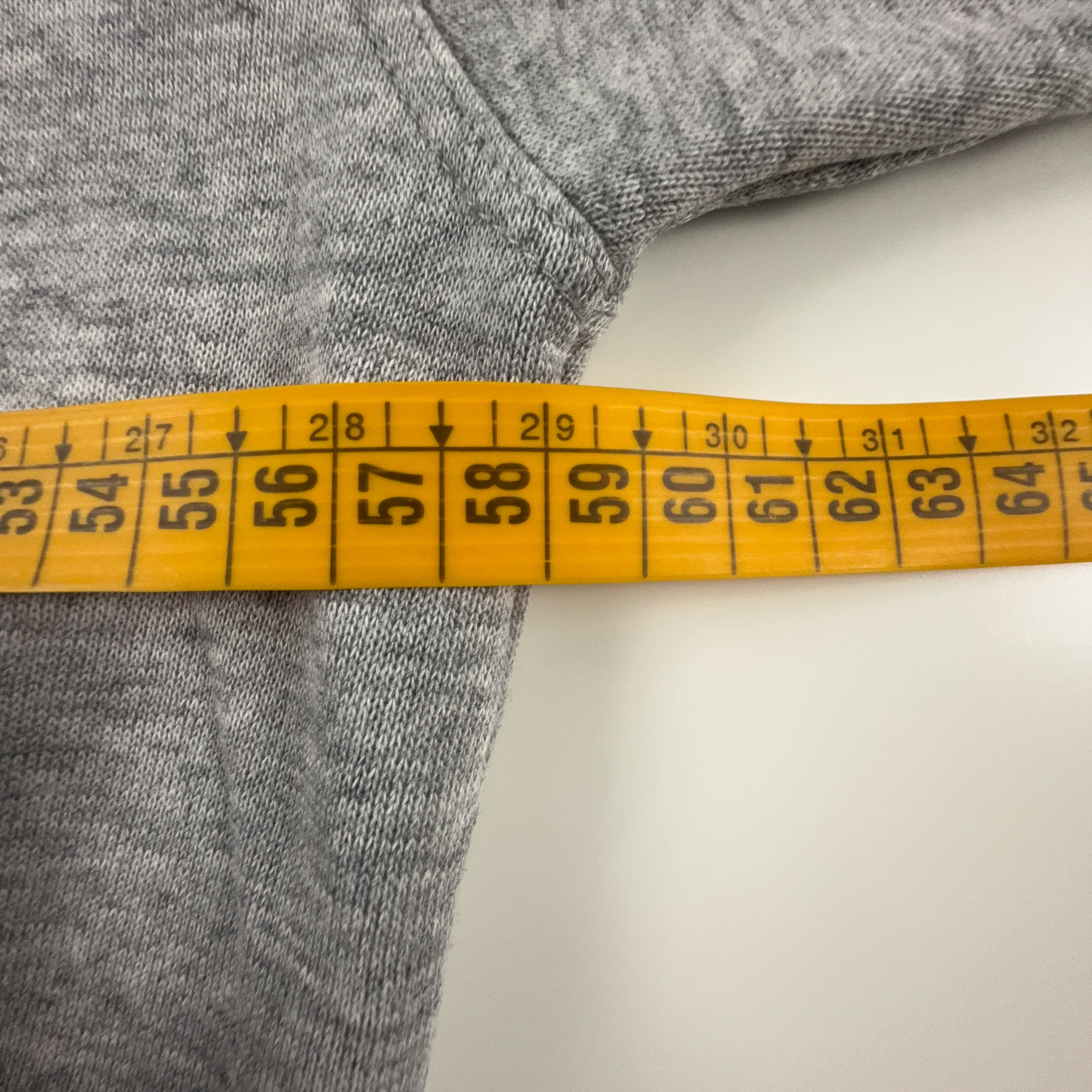 Felpa Diadora Vintage grigia con zip 70% cotone anni 90 - Taglia S/M uomo