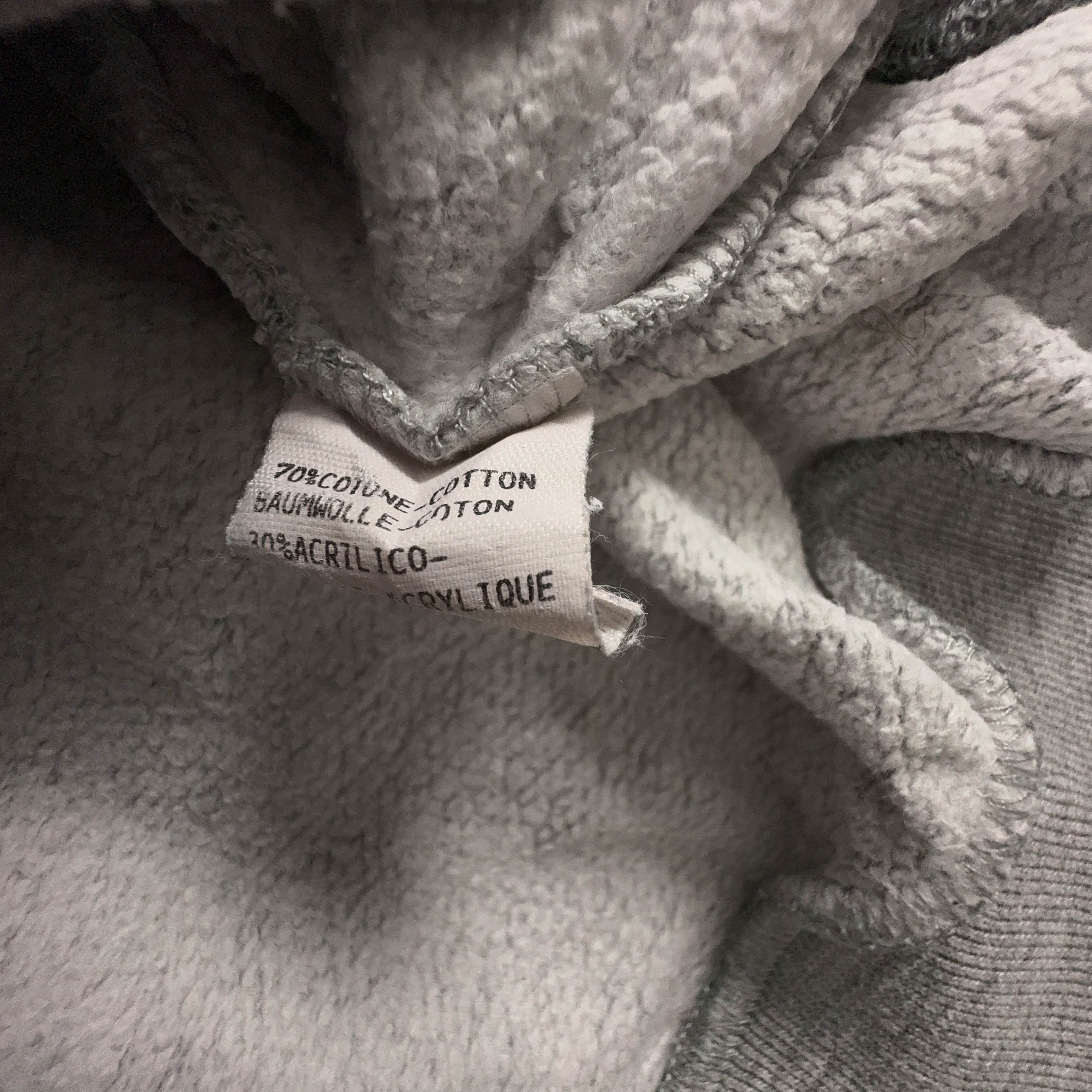 Felpa Diadora Vintage grigia con zip 70% cotone anni 90 - Taglia S/M uomo