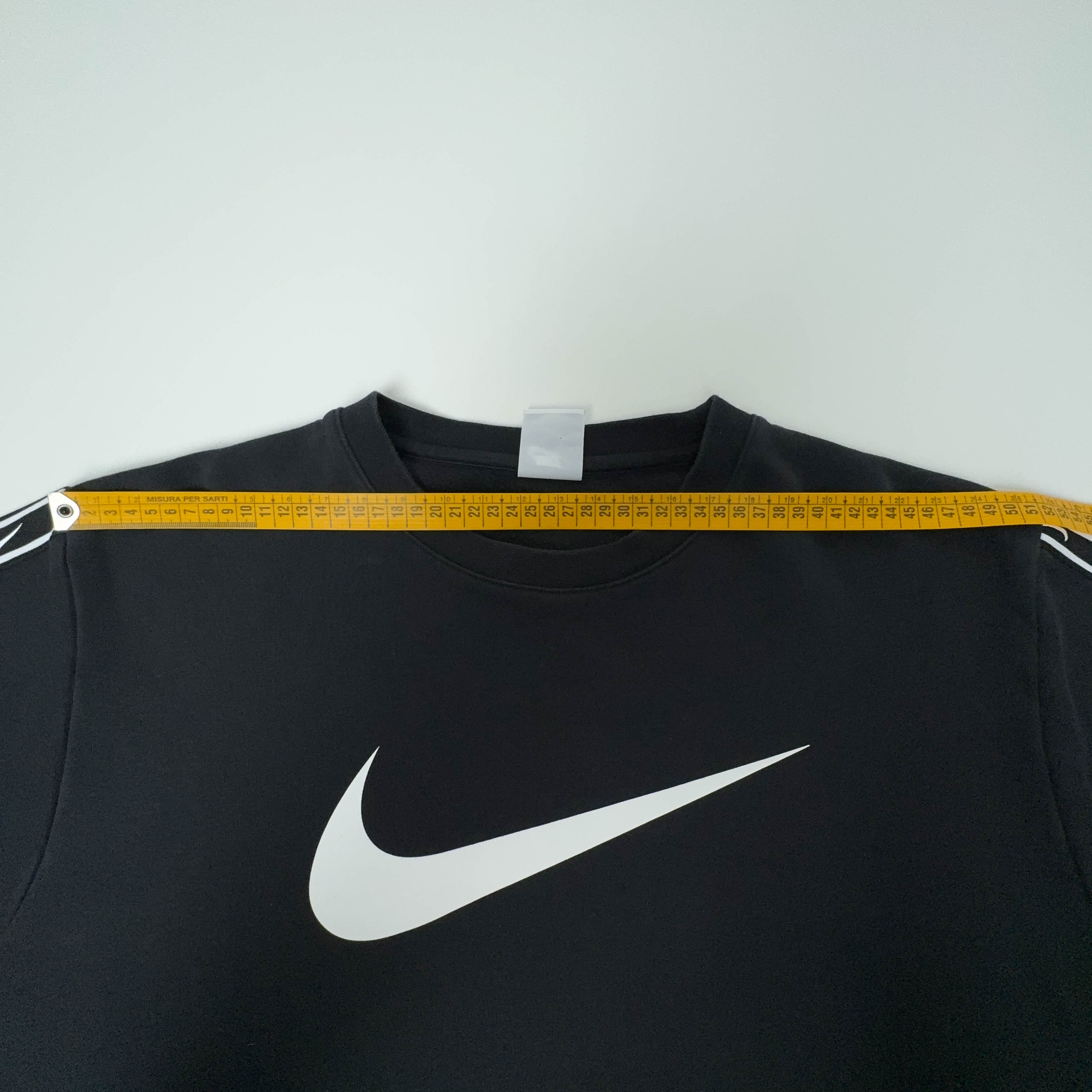 Felpa Nike nera a girocollo logo grande stampato - Taglia L uomo