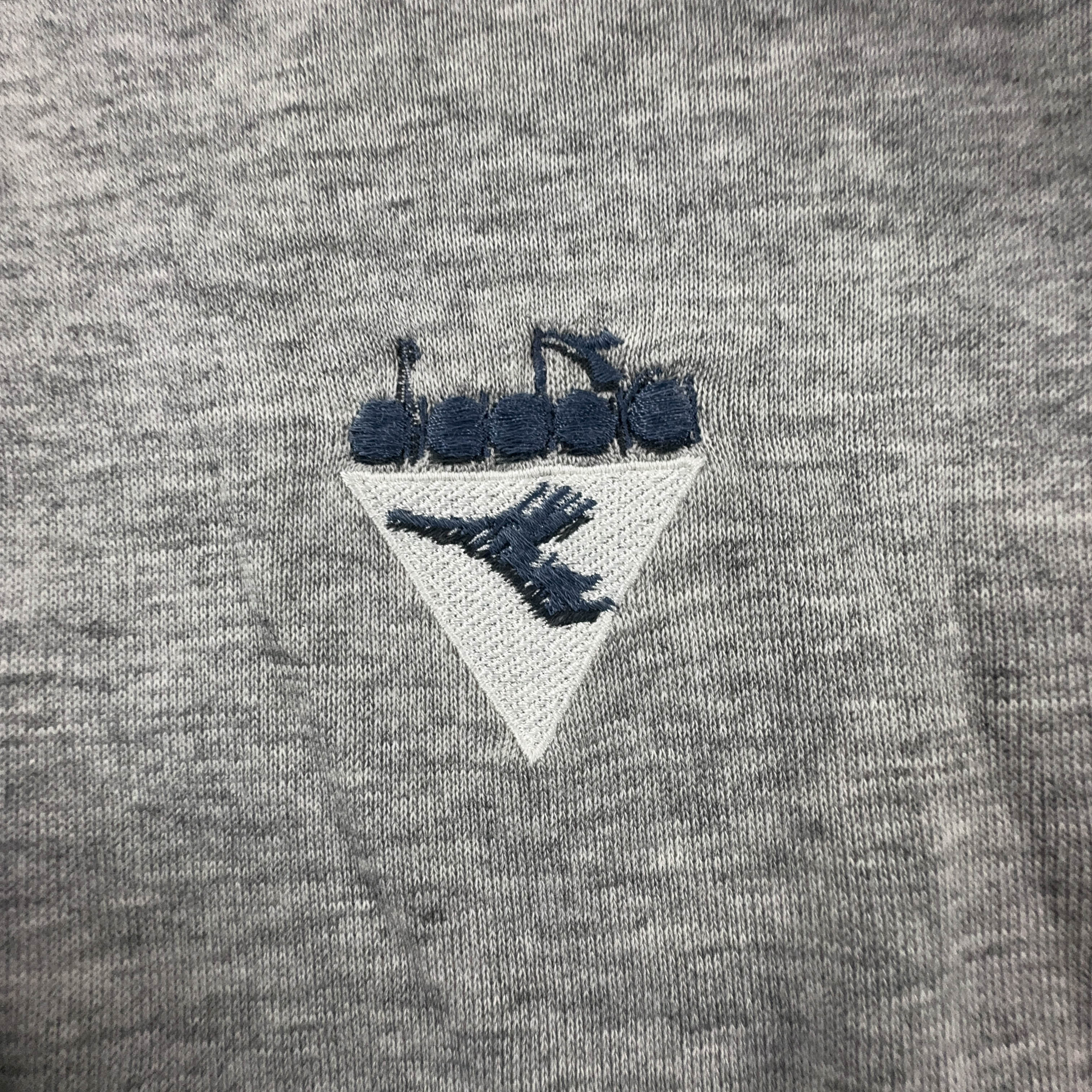 Felpa Diadora Vintage grigia con zip 70% cotone anni 90 - Taglia S/M uomo