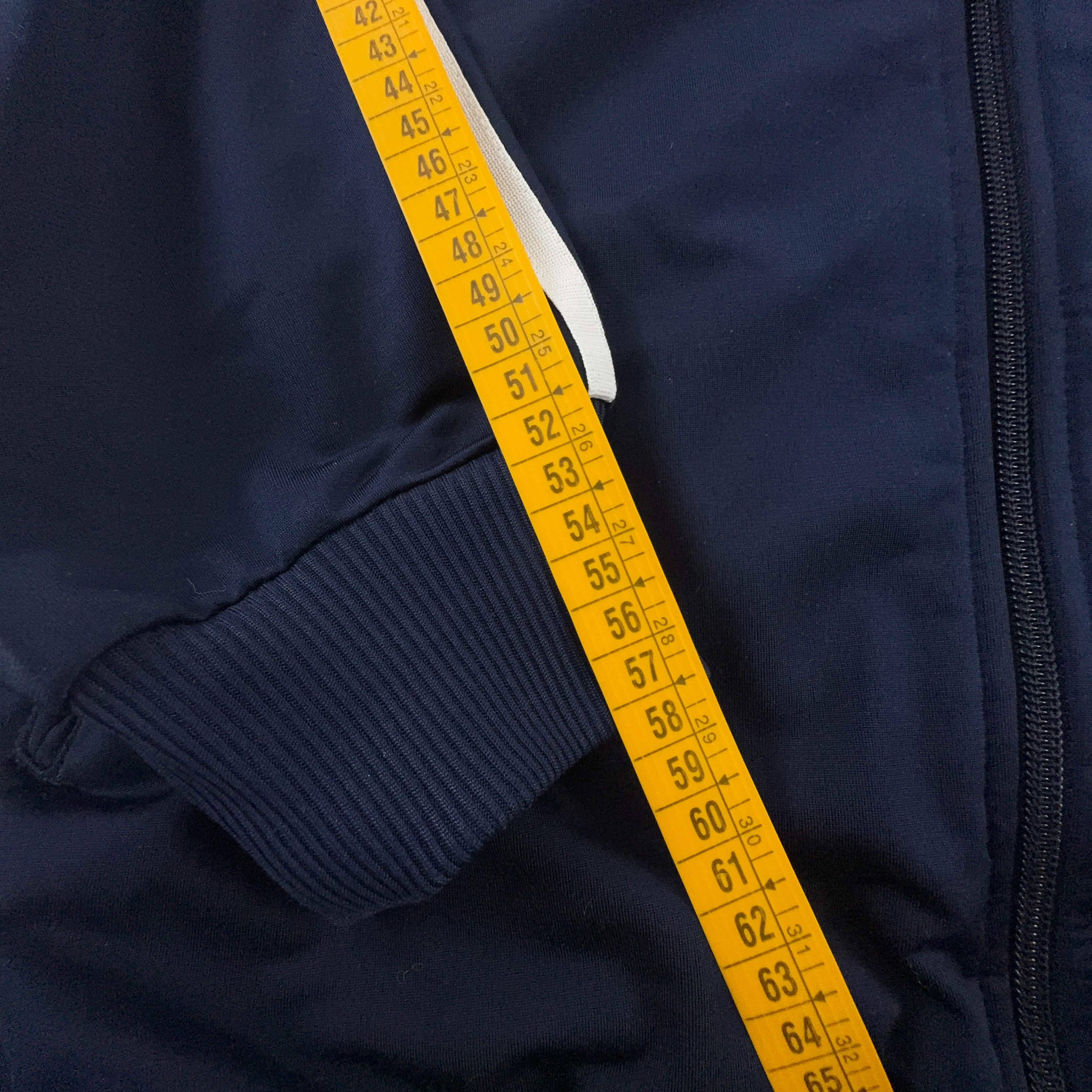 Felpa Adidas Vintage blu scura con zip - Taglia L/XL uomo