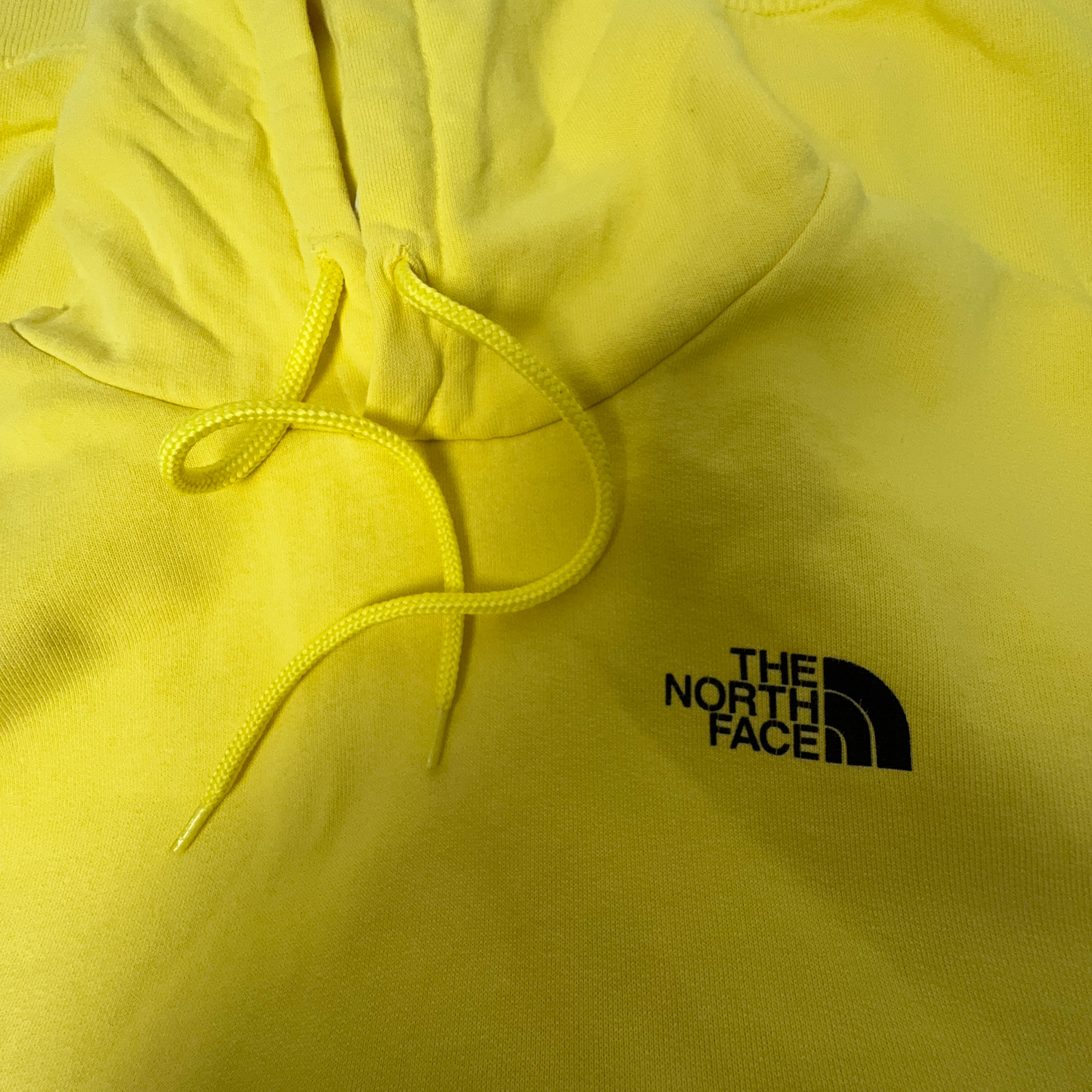 Felpa The North Face gialla con cappuccio e tasche - Taglia S uomo