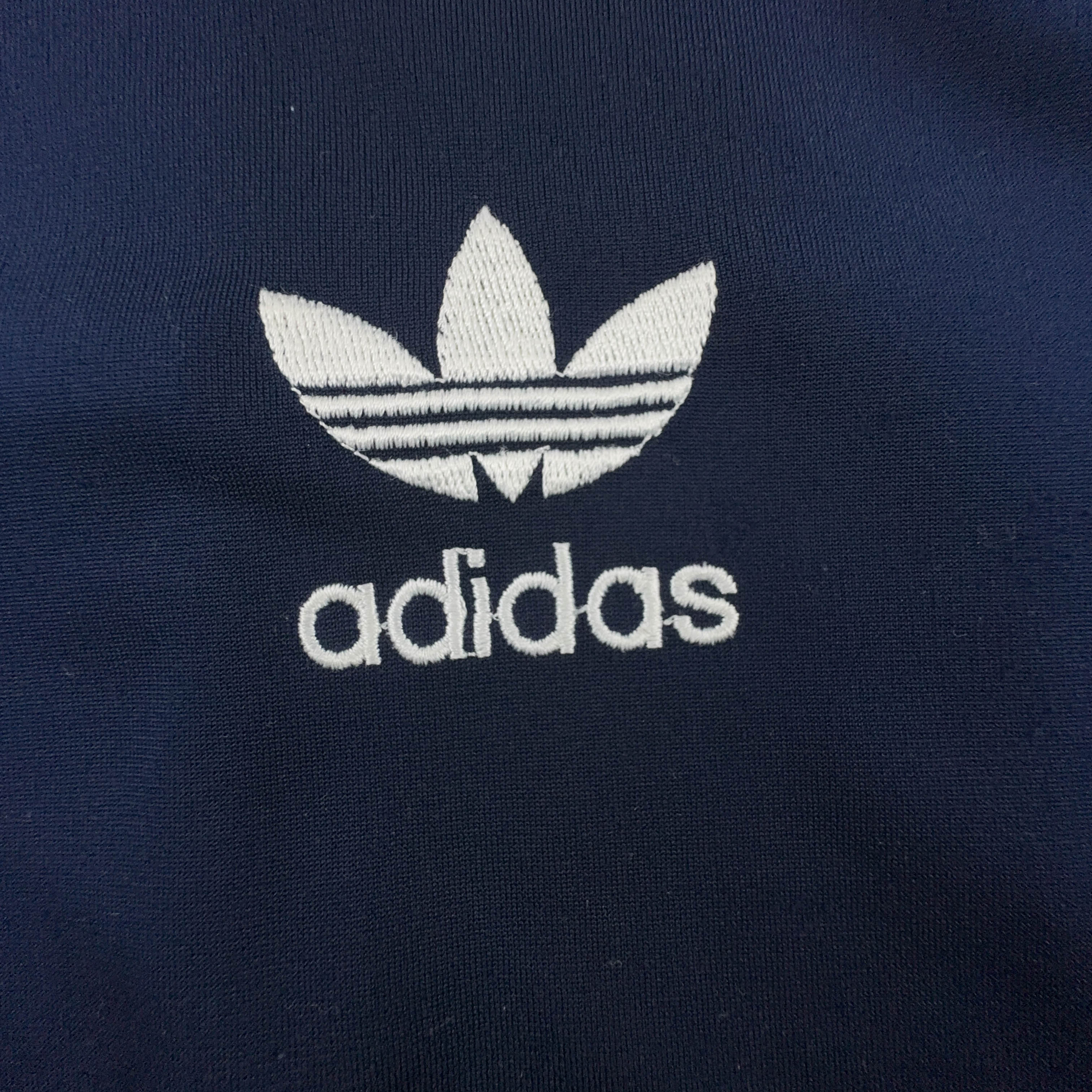 Felpa Adidas Vintage blu scura con zip - Taglia L/XL uomo