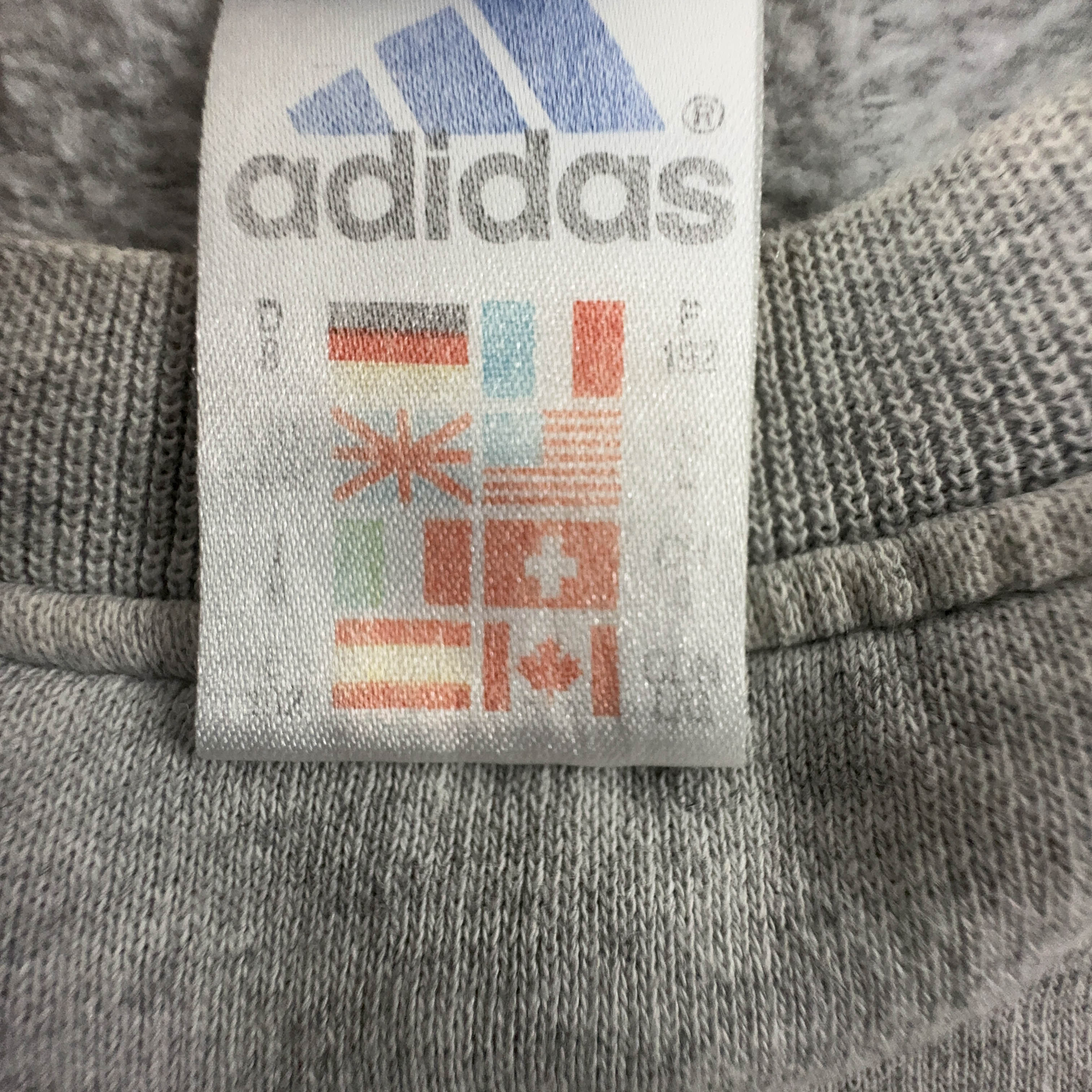 Felpa Adidas Vintage grigia a girocollo anni 90 - Taglia L/XL uomo