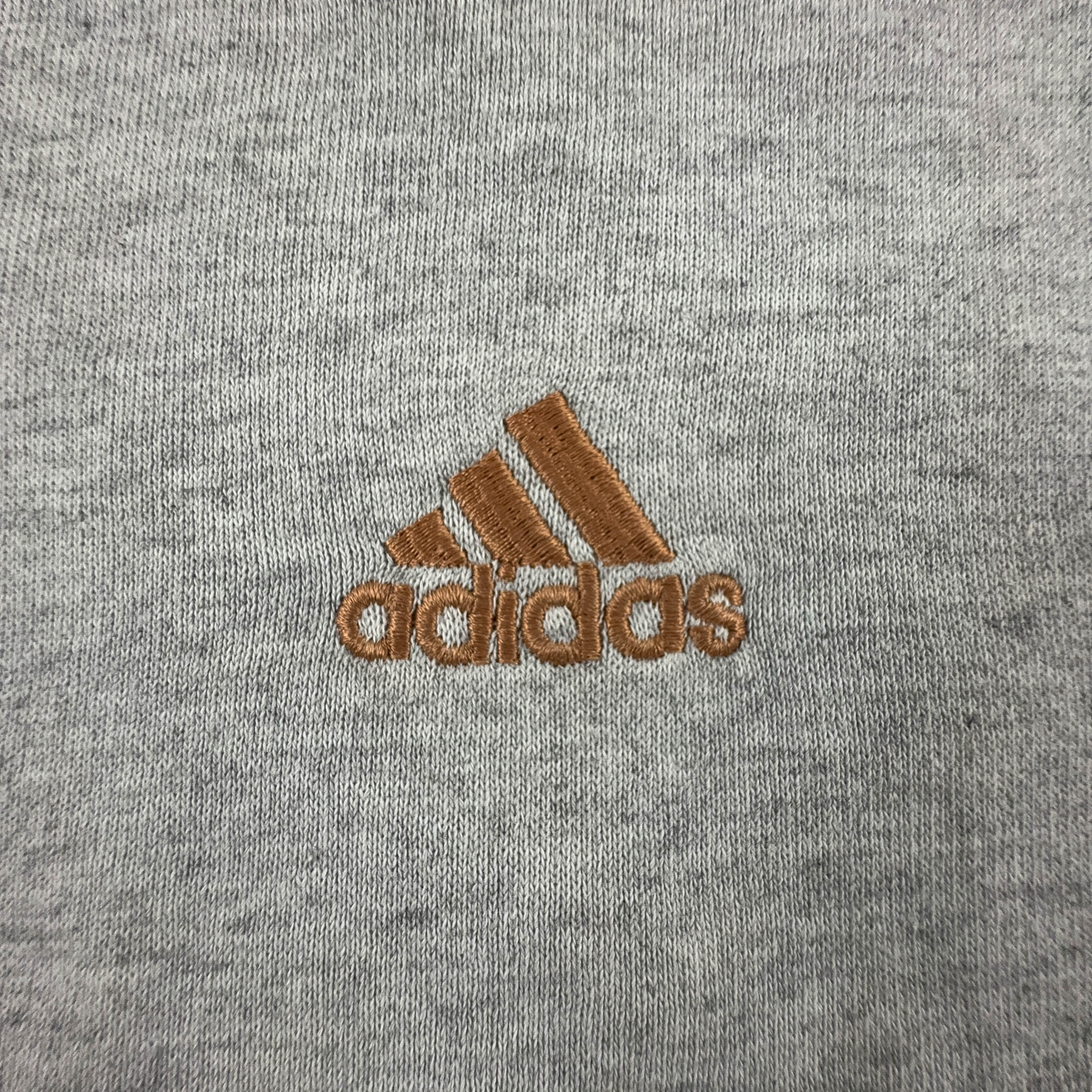 Felpa Adidas Vintage grigia a girocollo anni 90 - Taglia L/XL uomo