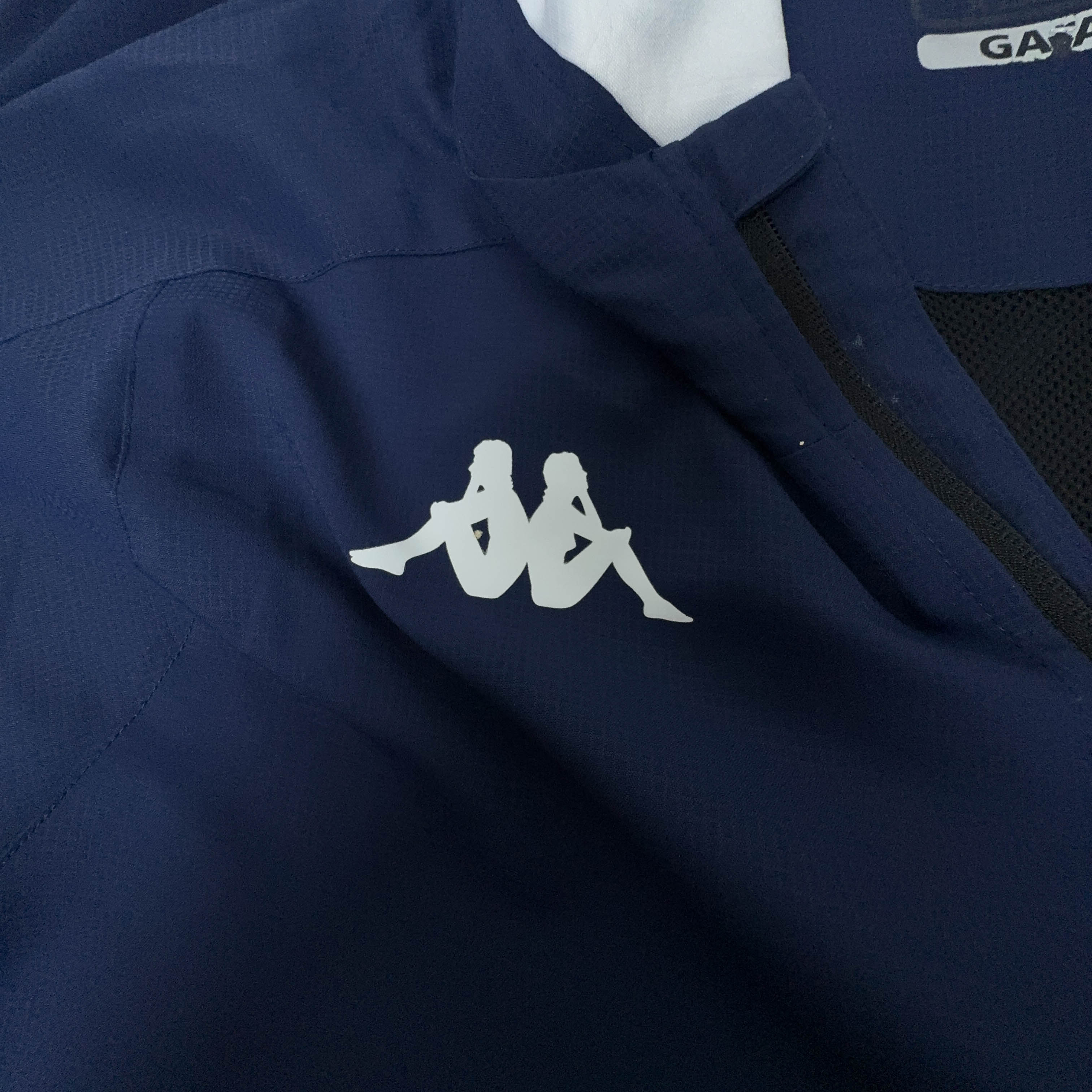 Felpa Kappa Fiorentina blu scuro con zip e cappuccio - Taglia XL uomo