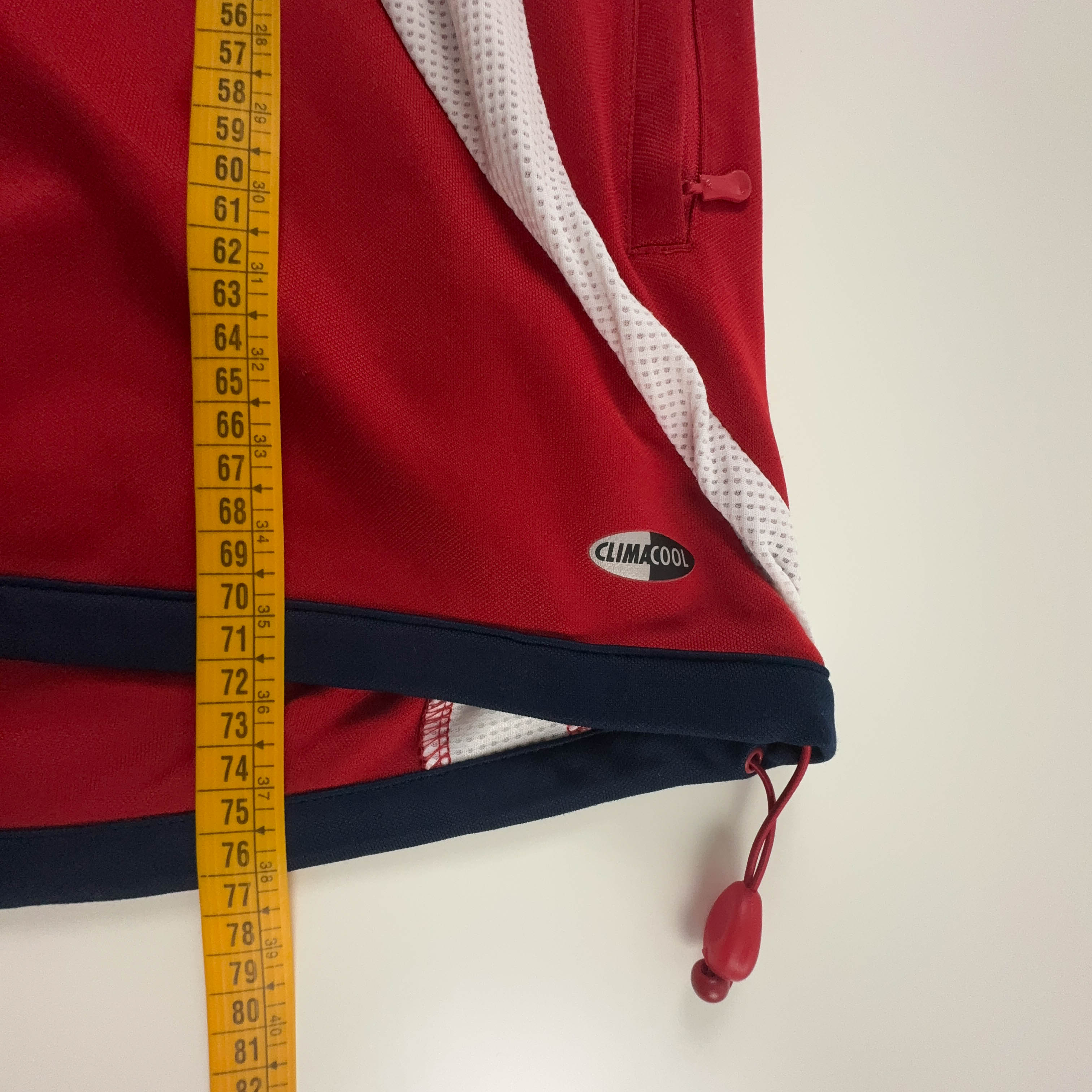 Felpa Adidas Bayern Vintage rossa e bianca con zip anni 2000 - Taglia D7 F186 uomo