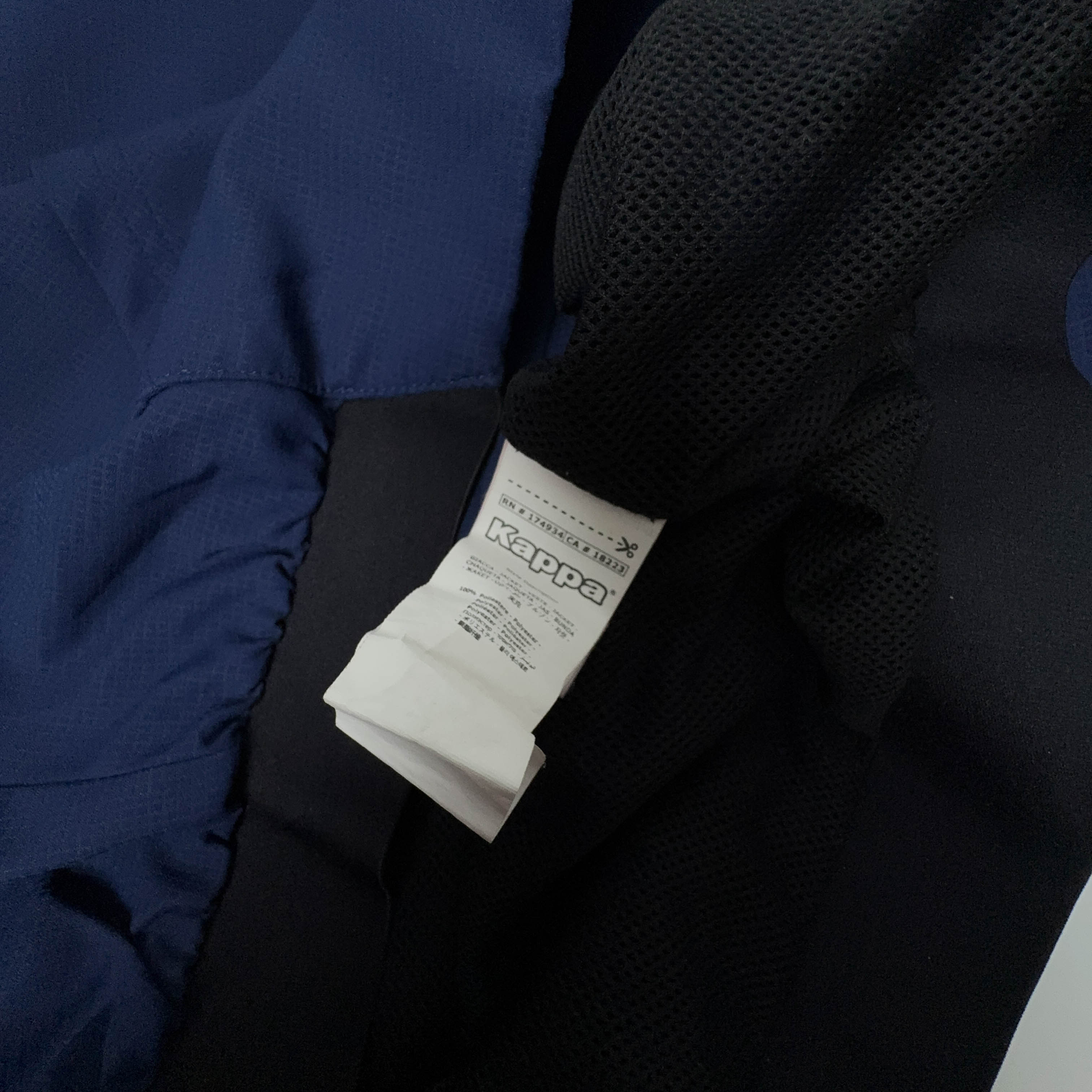 Felpa Kappa Fiorentina blu scuro con zip e cappuccio - Taglia XL uomo