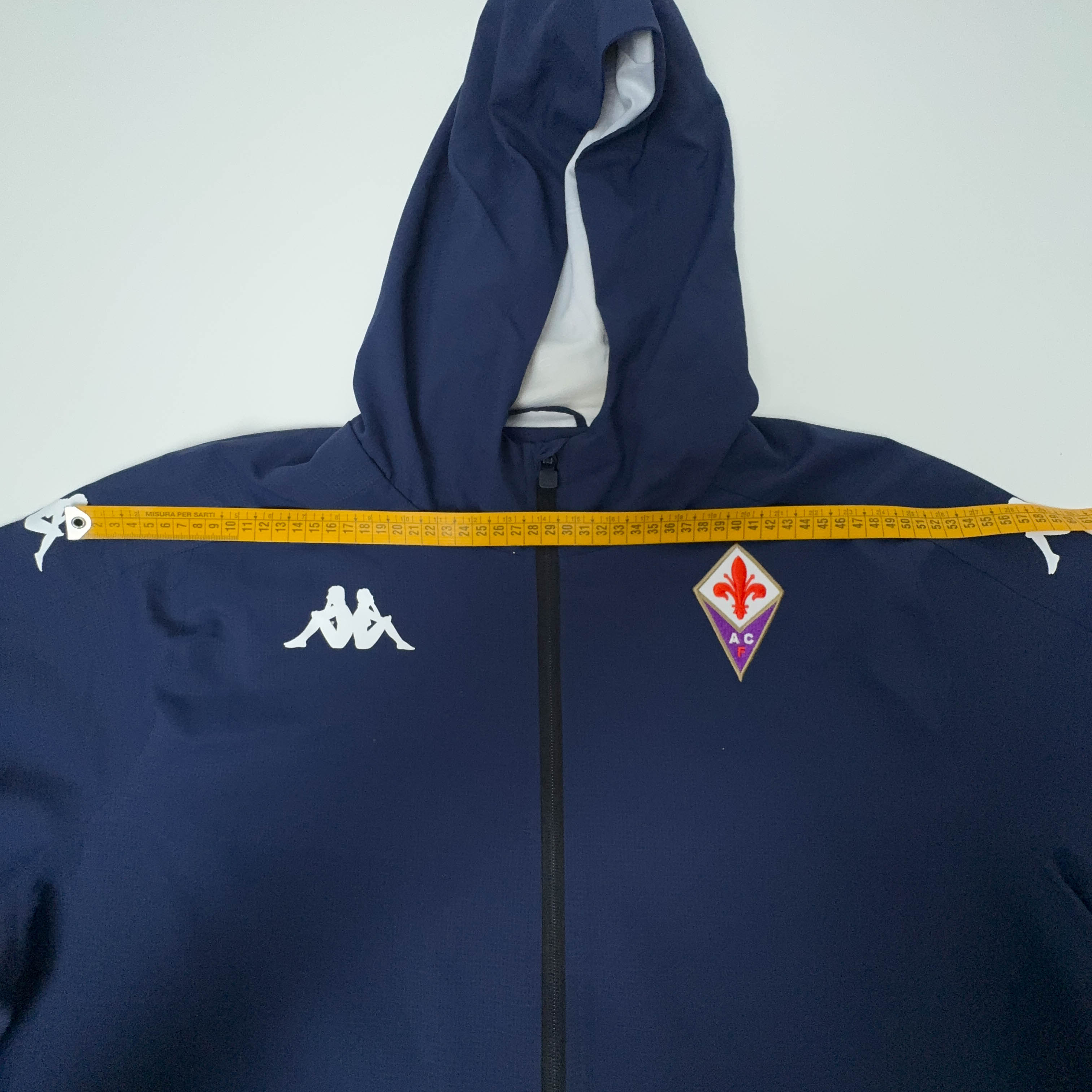 Felpa Kappa Fiorentina blu scuro con zip e cappuccio - Taglia XL uomo