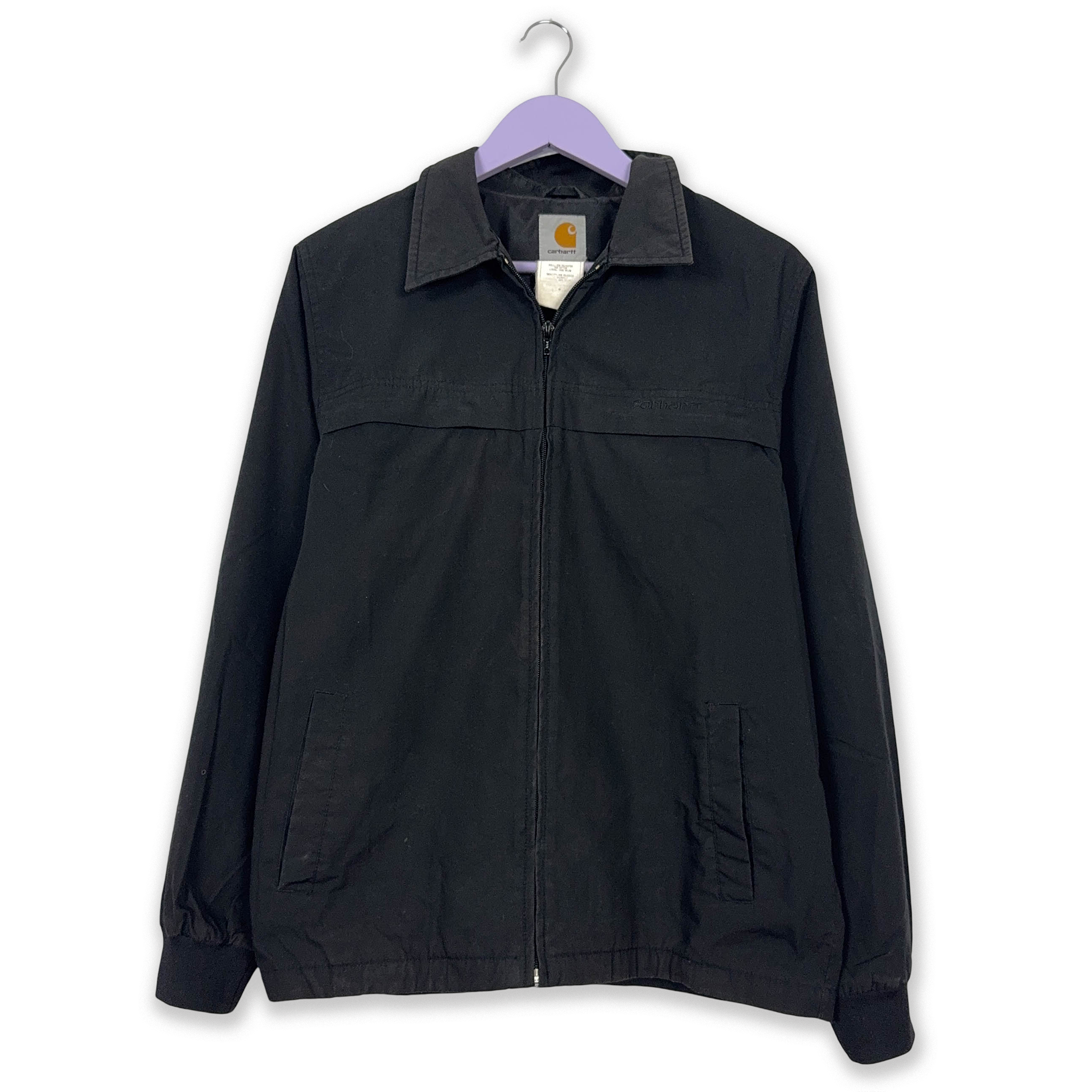 Giacca a vento Carhartt Vintage nera con zip - Taglia M/L uomo