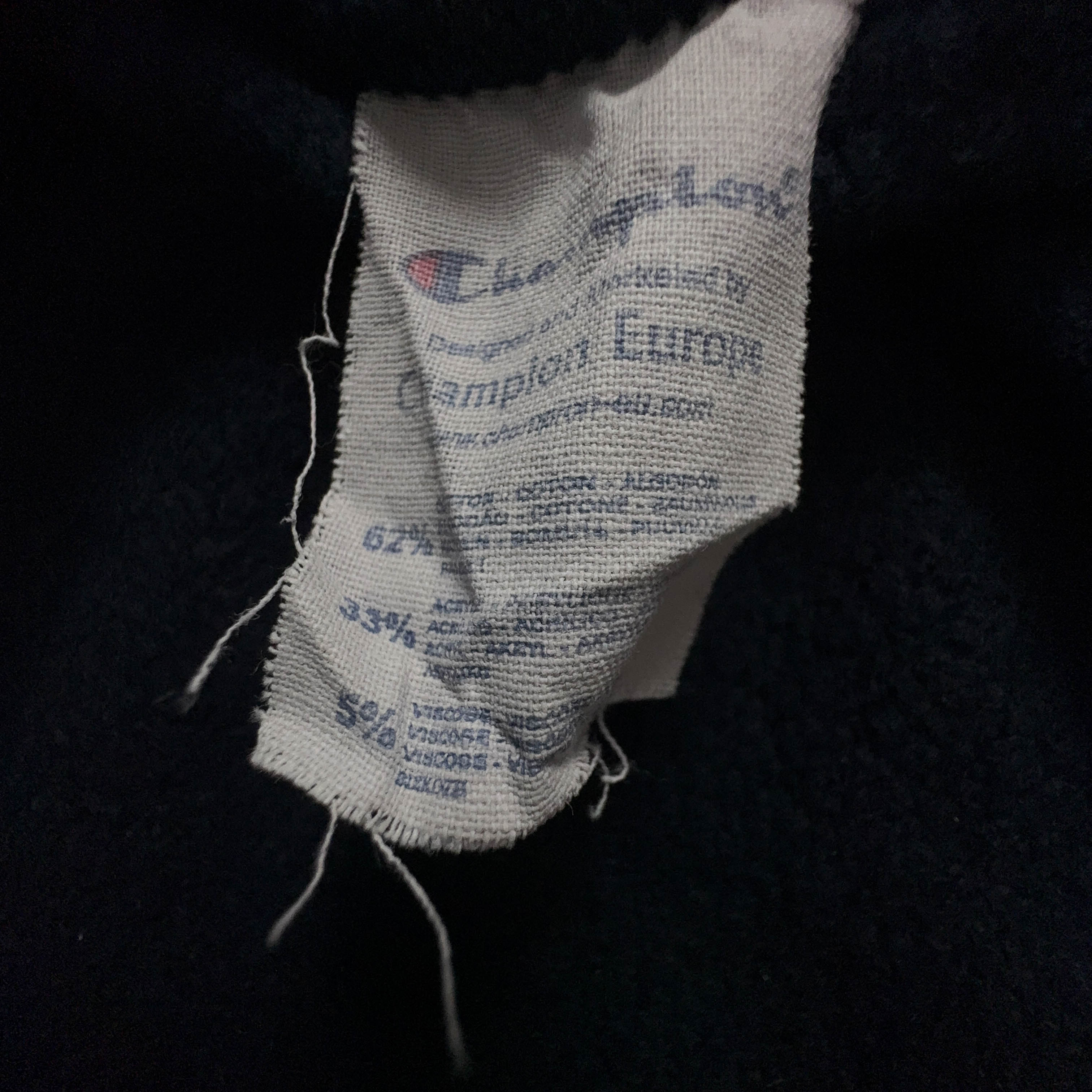 Felpa Champion Vintage blu scura a girocollo 62% cotone anni 2000 - Taglia M/L uomo