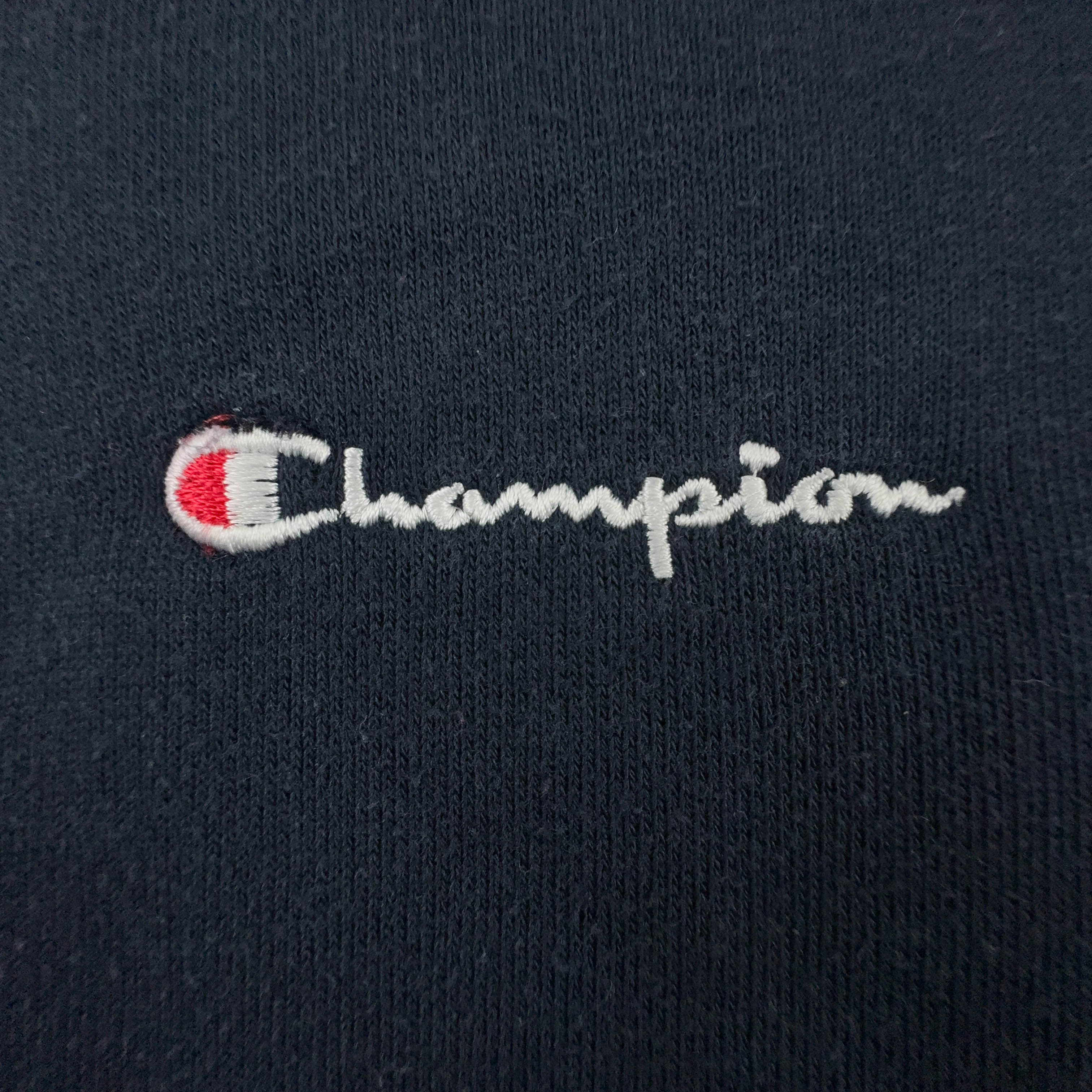 Felpa Champion Vintage blu scura a girocollo 62% cotone anni 2000 - Taglia M/L uomo