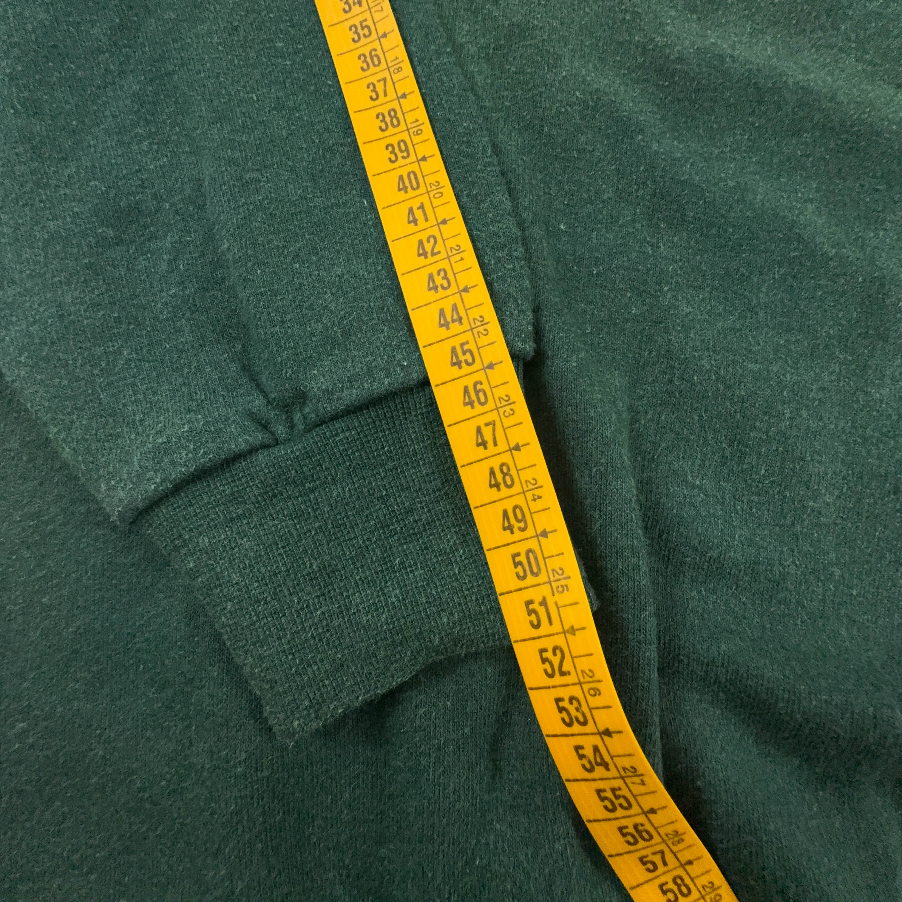 Felpa Champion Vintage verde quarter zip 62% cotone anni 80 - Taglia S/M uomo