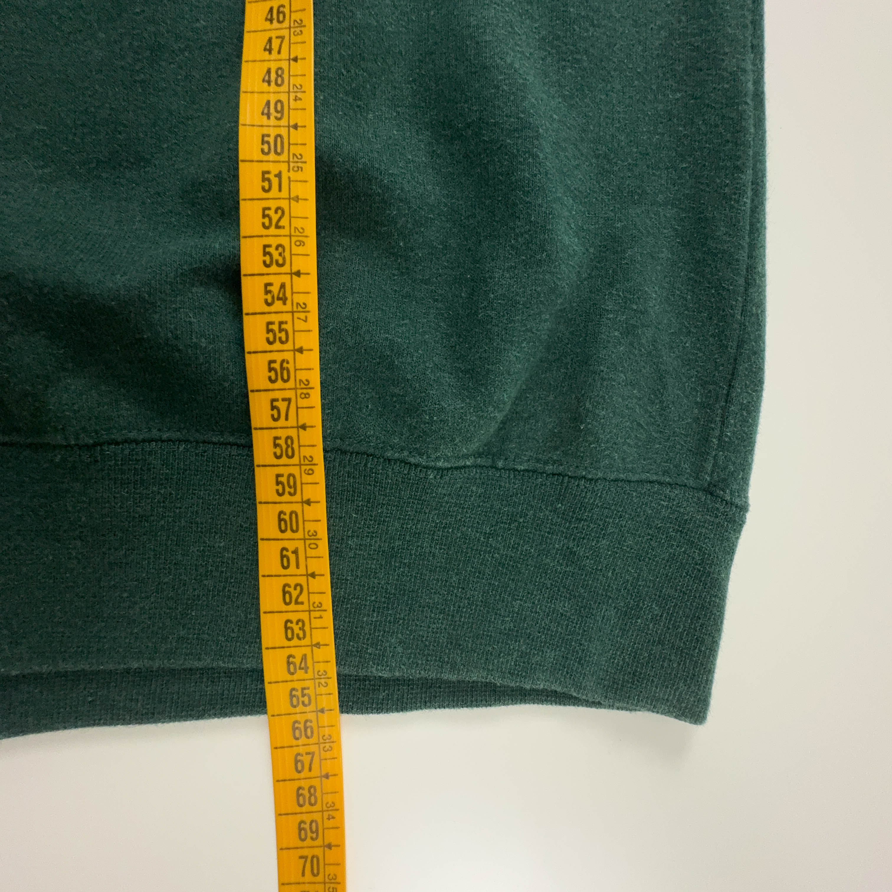 Felpa Champion Vintage verde quarter zip 62% cotone anni 80 - Taglia S/M uomo