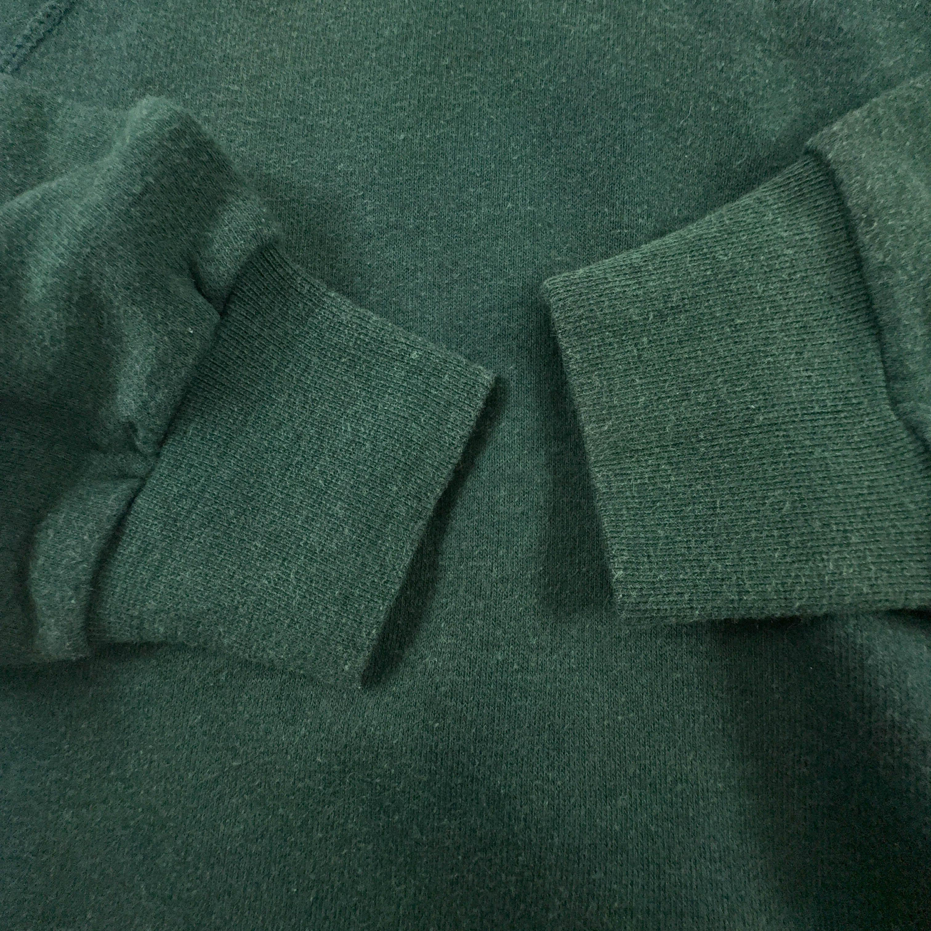 Felpa Champion Vintage verde quarter zip 62% cotone anni 80 - Taglia S/M uomo