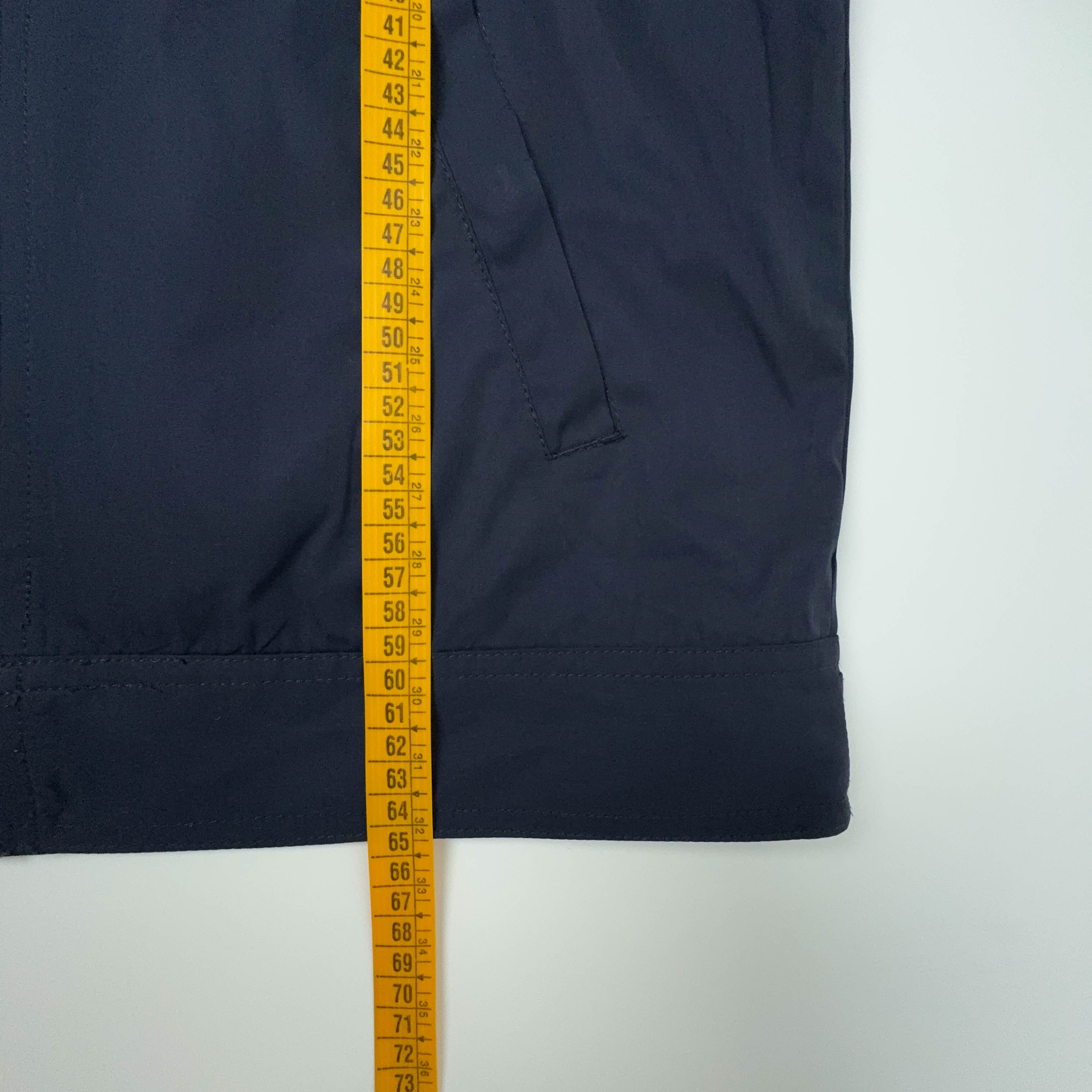 Giacca a vento Ralph Lauren blu scuro con zip e cappuccio - Taglia S uomo