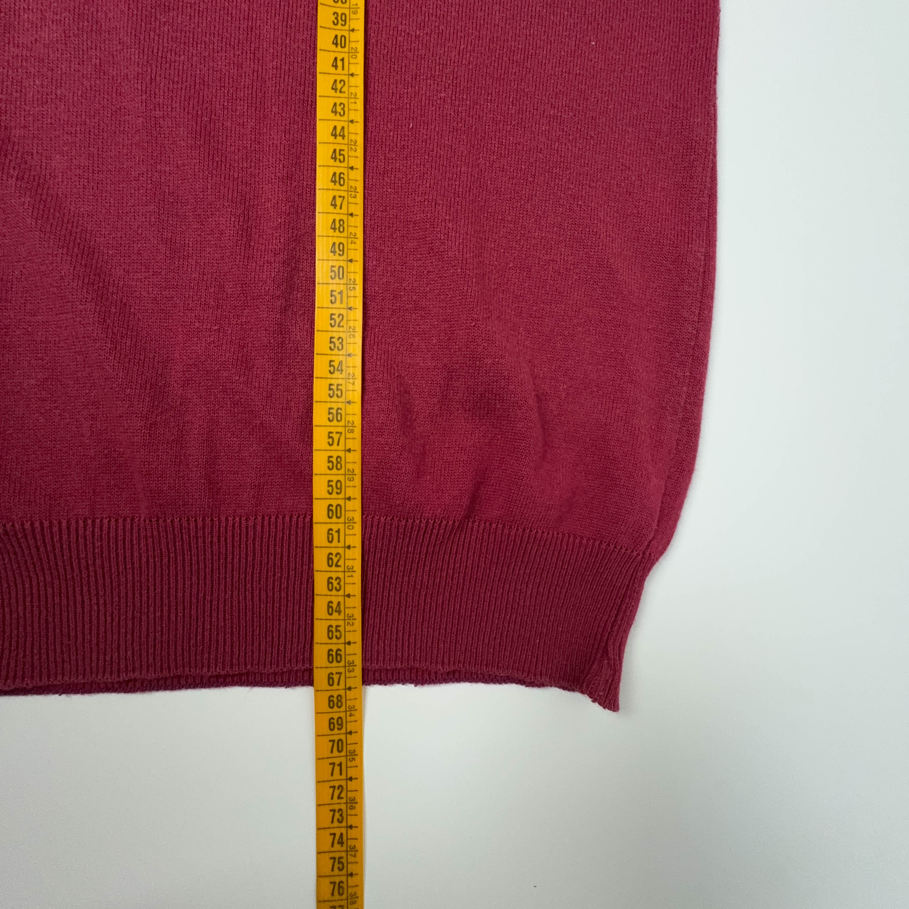 Gilet Lacoste Vintage rosso scollo a V in cotone - Taglia 5 uomo