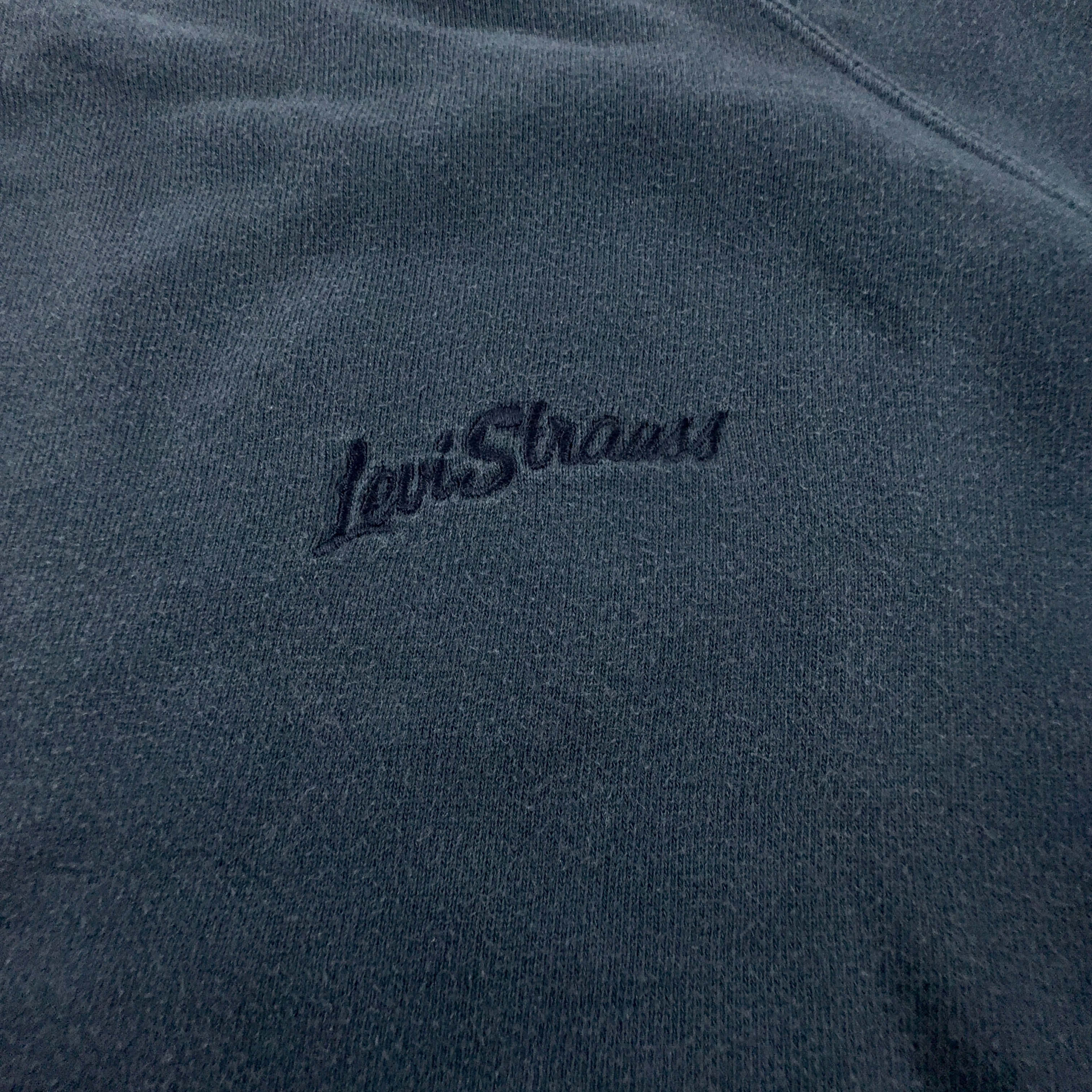 Felpa Levi's Vintage blu scura a girocollo in cotone anni 90 - Taglia L/XL uomo