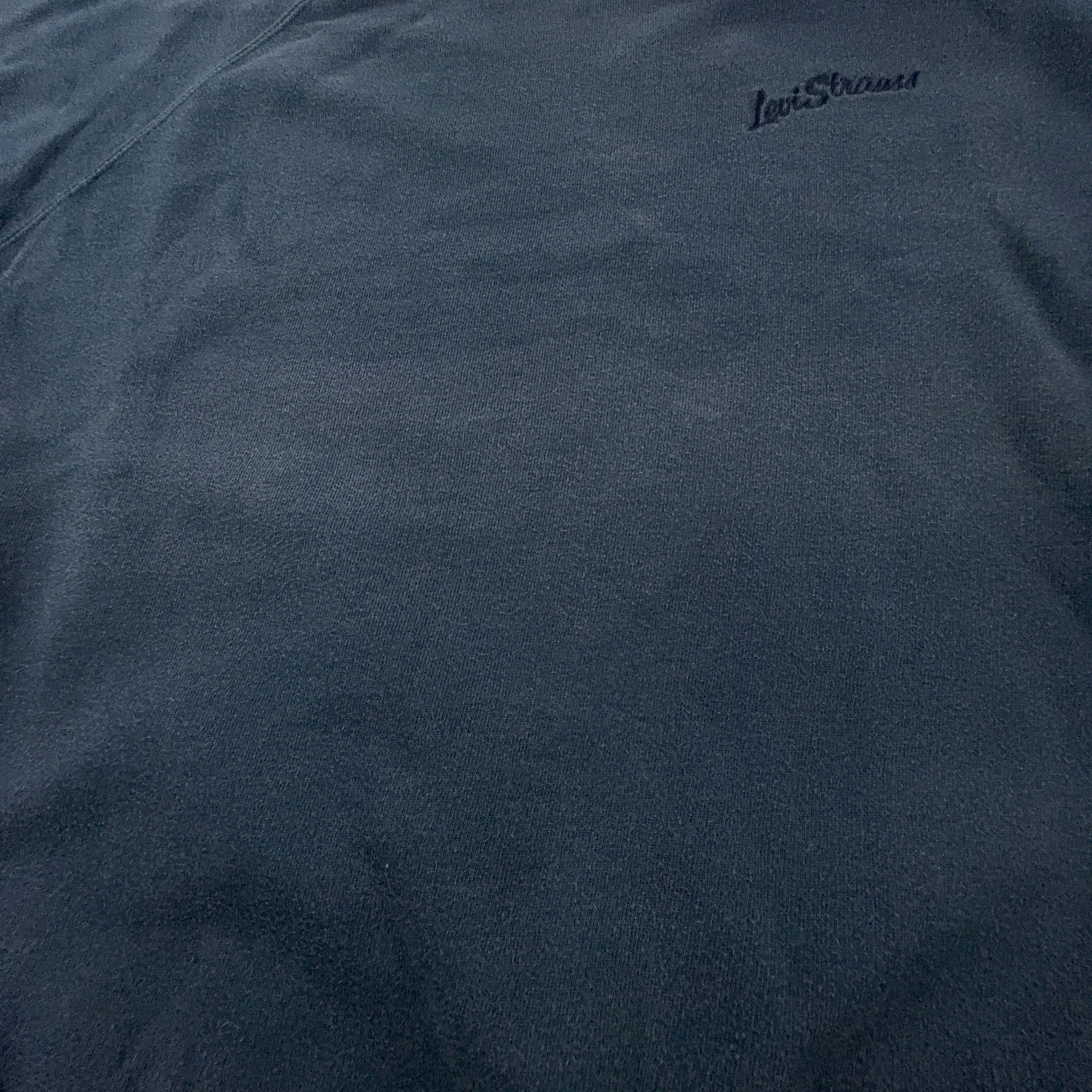 Felpa Levi's Vintage blu scura a girocollo in cotone anni 90 - Taglia L/XL uomo