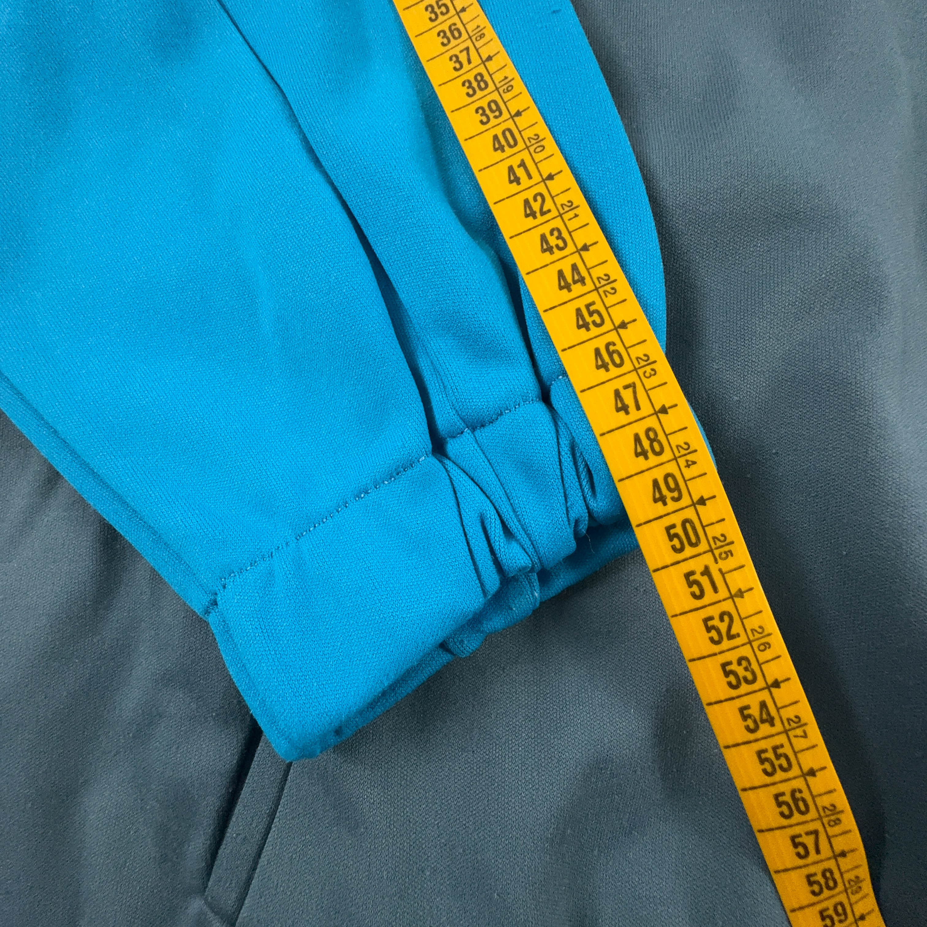 Felpa Sergio Tacchini Vintage grigia e blu con zip 30% cotone anni 90  - Taglia 52 uomo