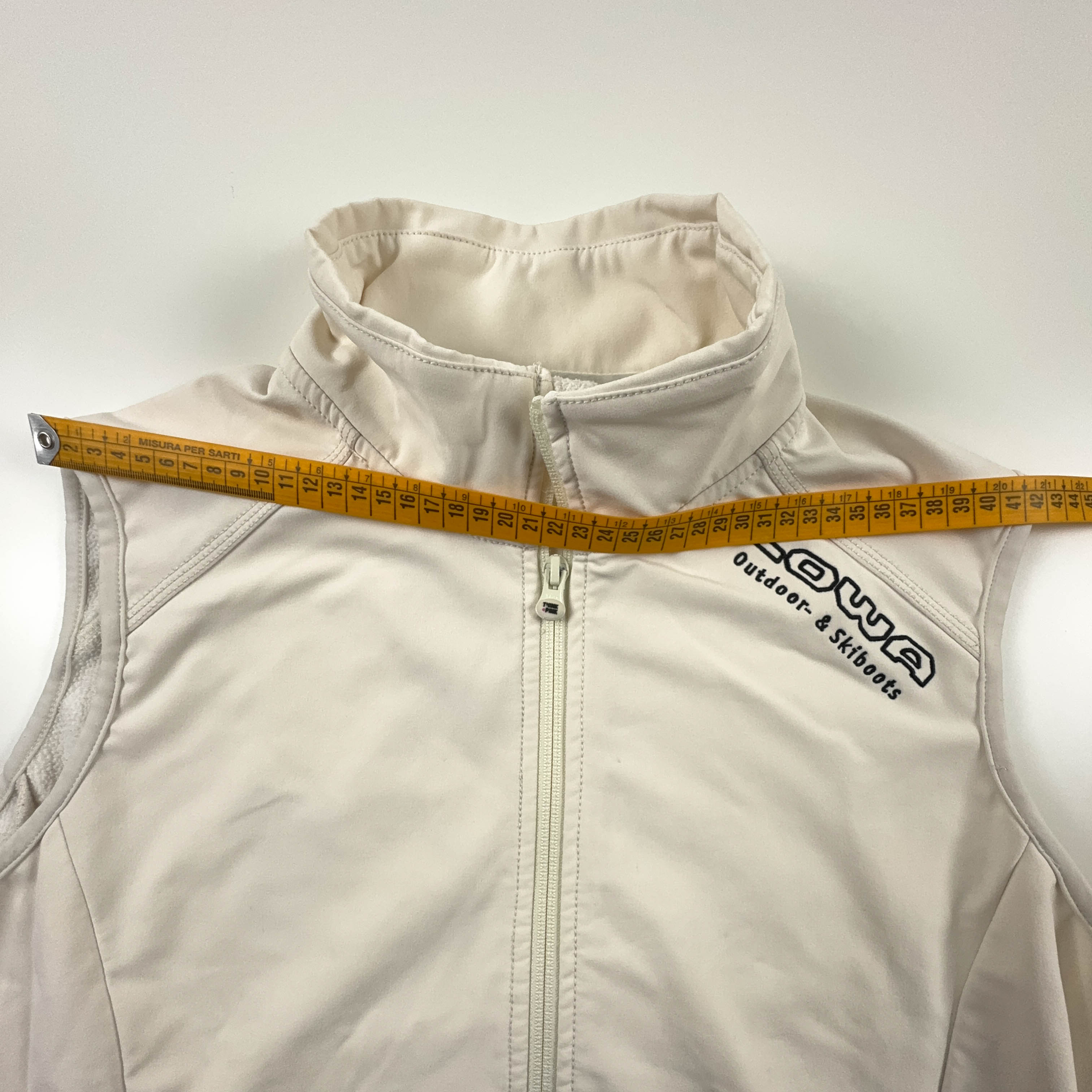 Giacca smanicata Think Pink bianco panna con zip - Taglia S/M uomo
