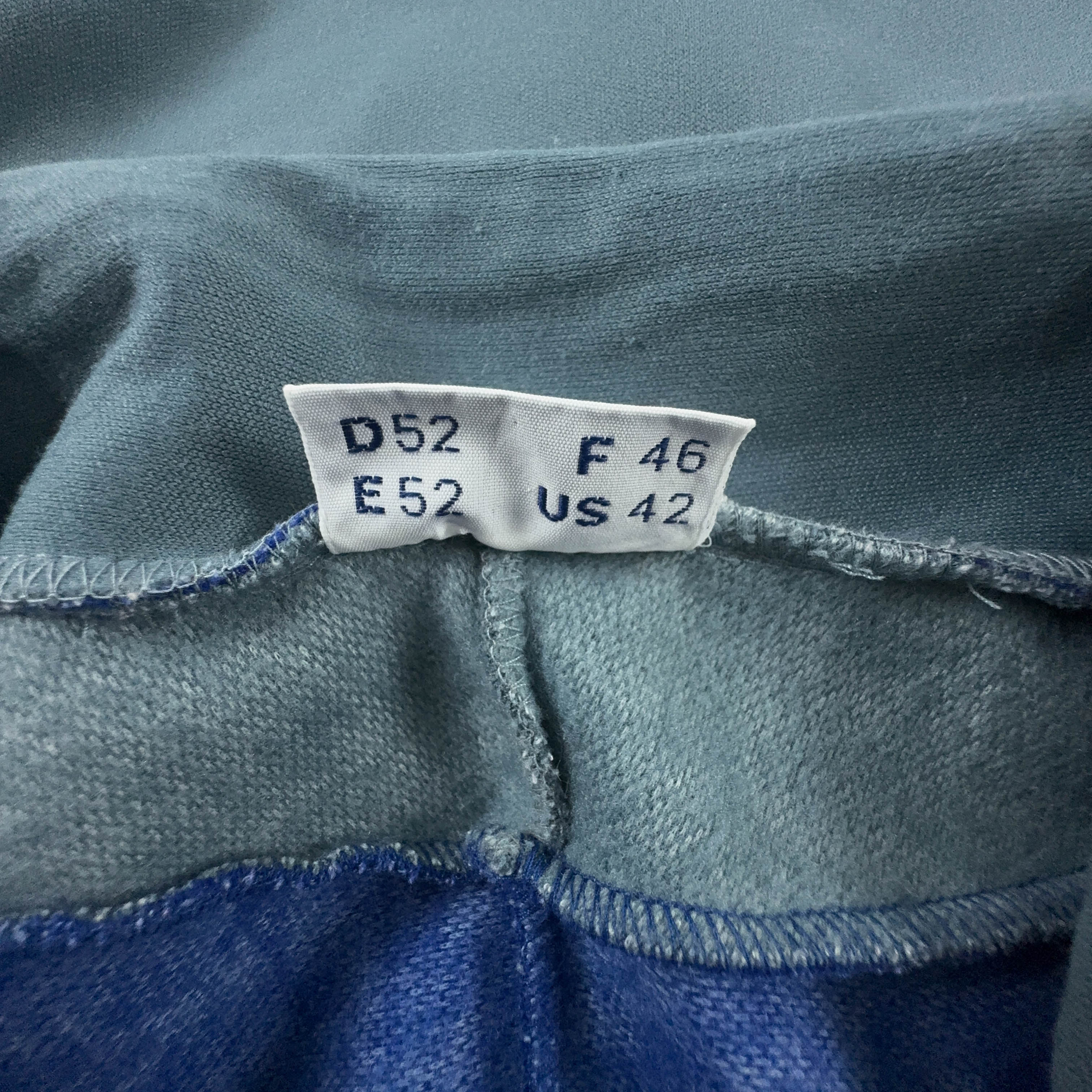 Felpa Sergio Tacchini Vintage grigia e blu con zip 30% cotone anni 90  - Taglia 52 uomo