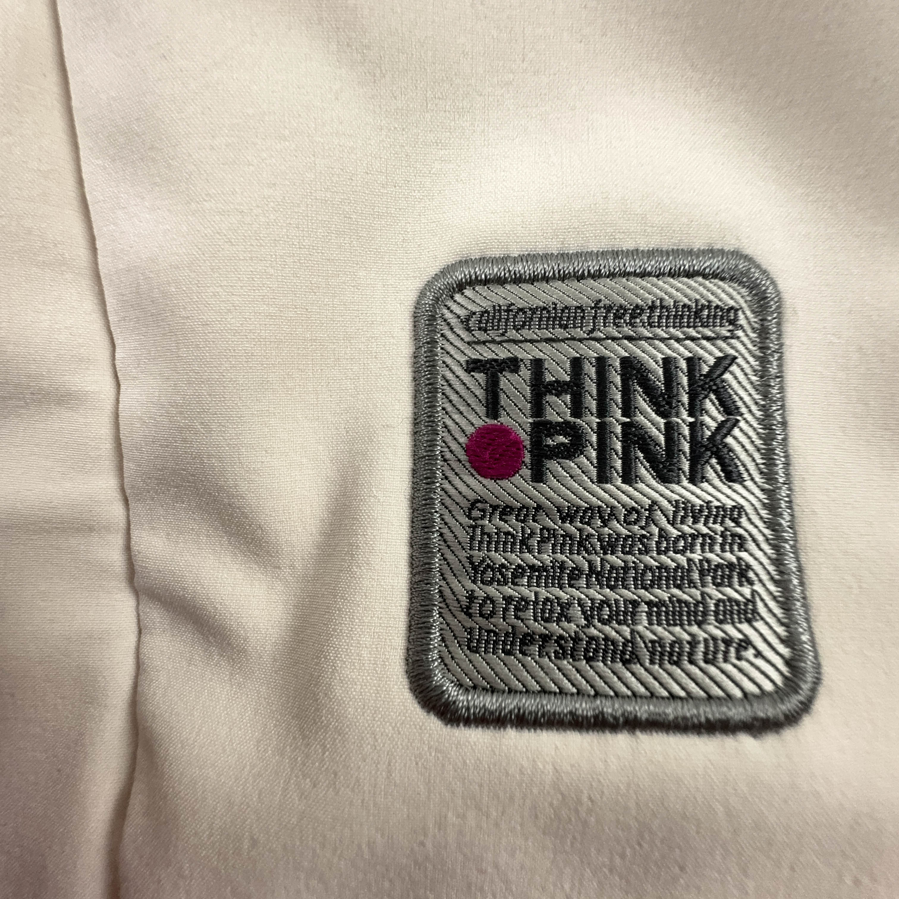 Giacca smanicata Think Pink bianco panna con zip - Taglia S/M uomo