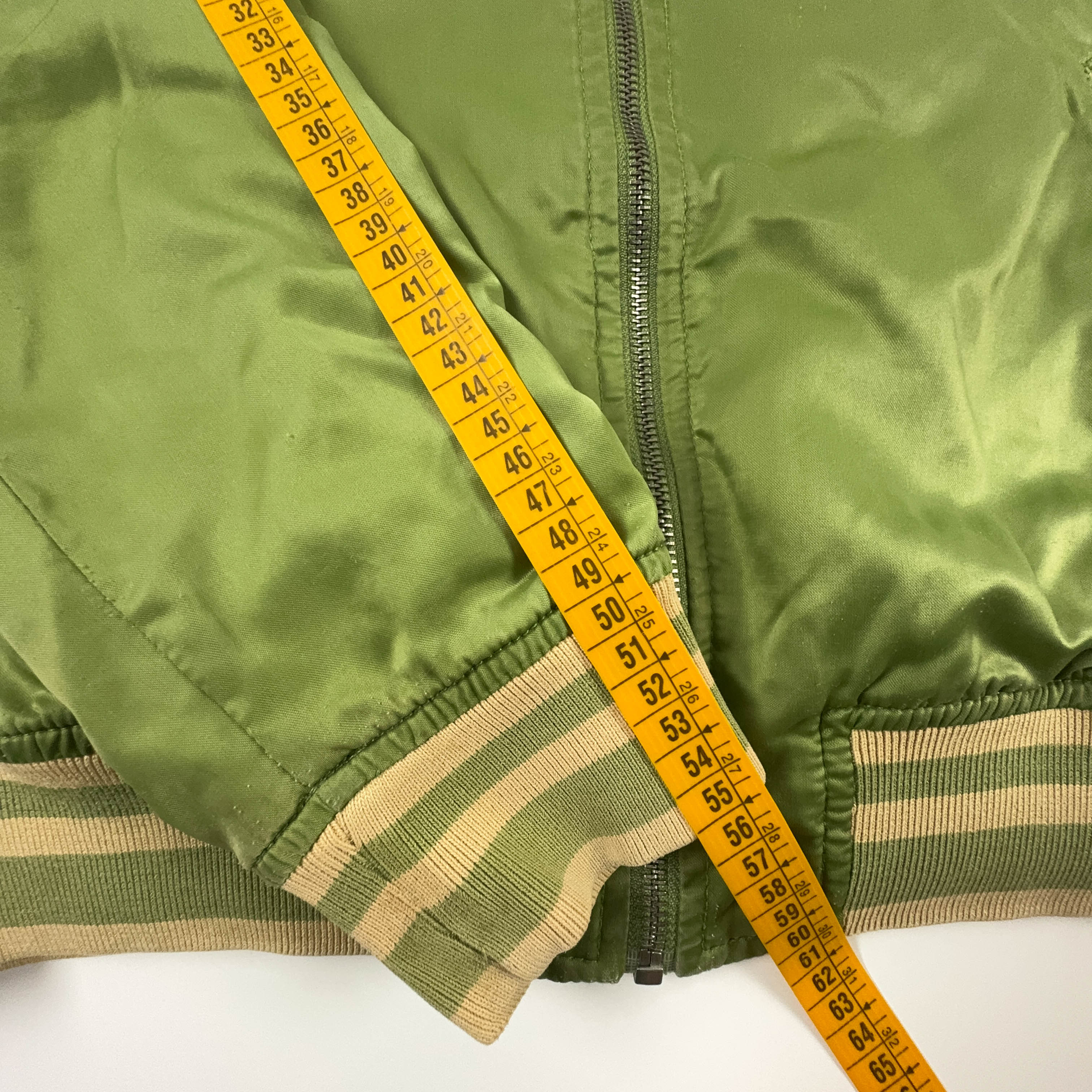 Giacca a vento Diesel Vintage verde con zip logo ricamato - Taglia M donna
