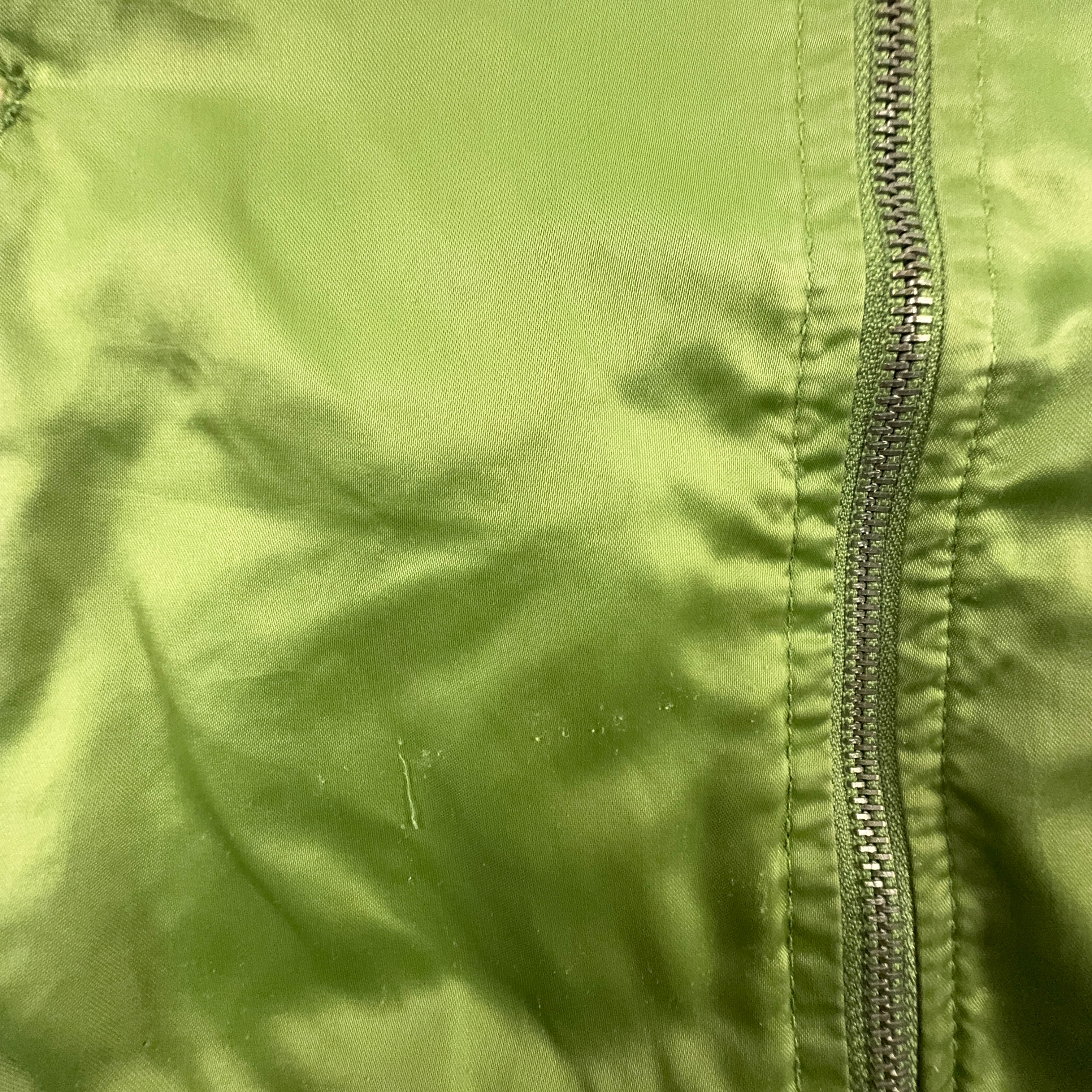 Giacca a vento Diesel Vintage verde con zip logo ricamato - Taglia M donna