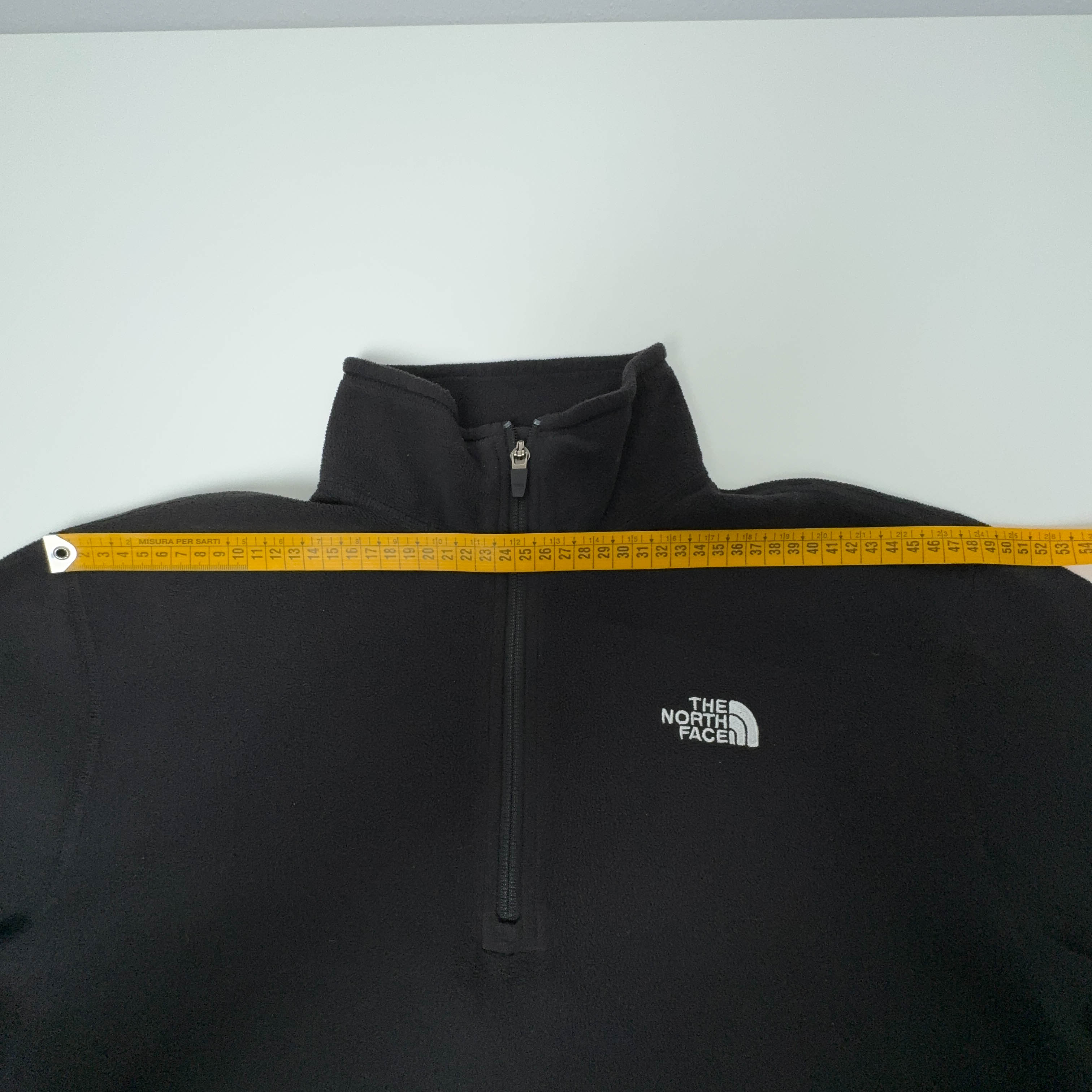 Pile The North Face nero leggero quarter zip logo ricamato - Taglia S uomo