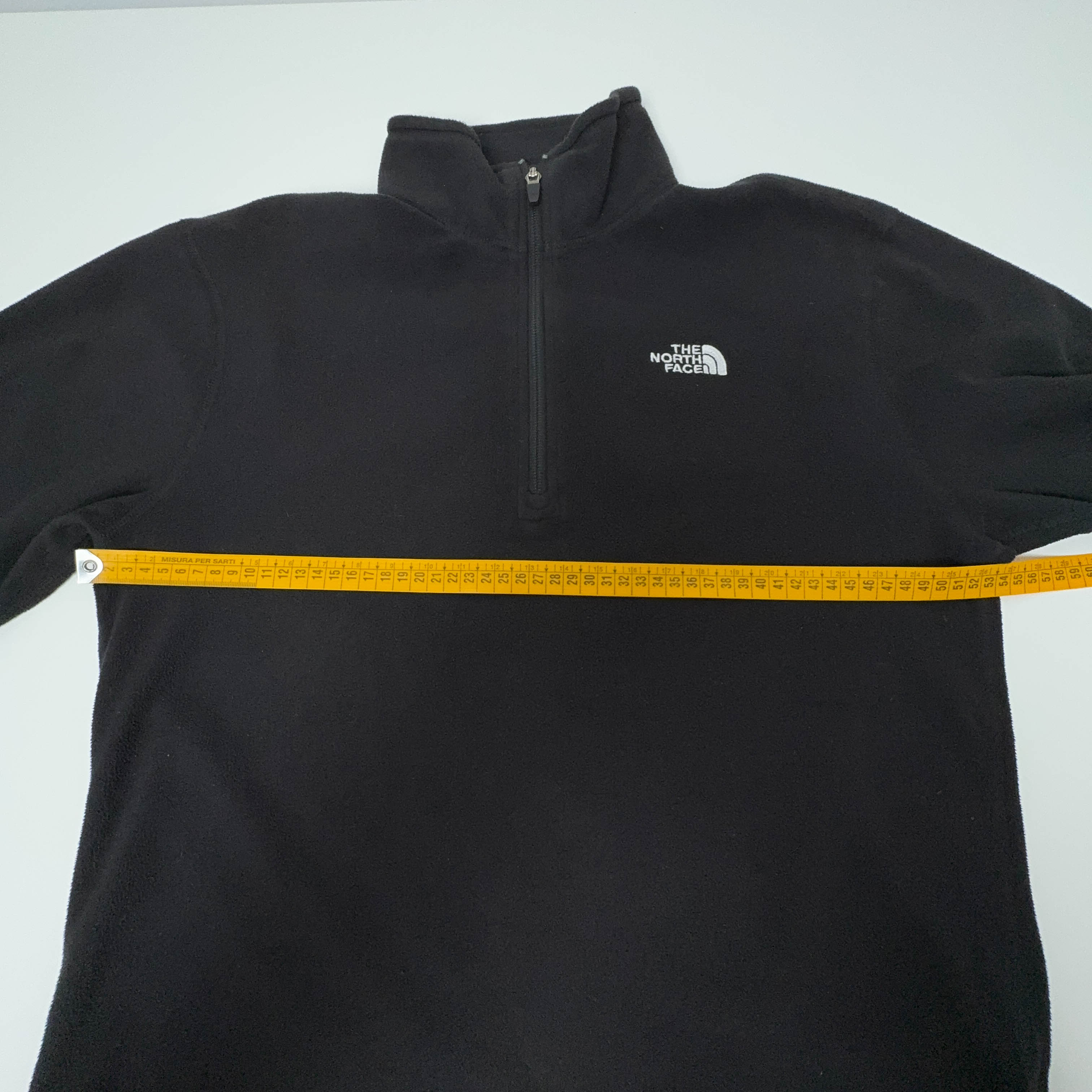 Pile The North Face nero leggero quarter zip logo ricamato - Taglia S uomo