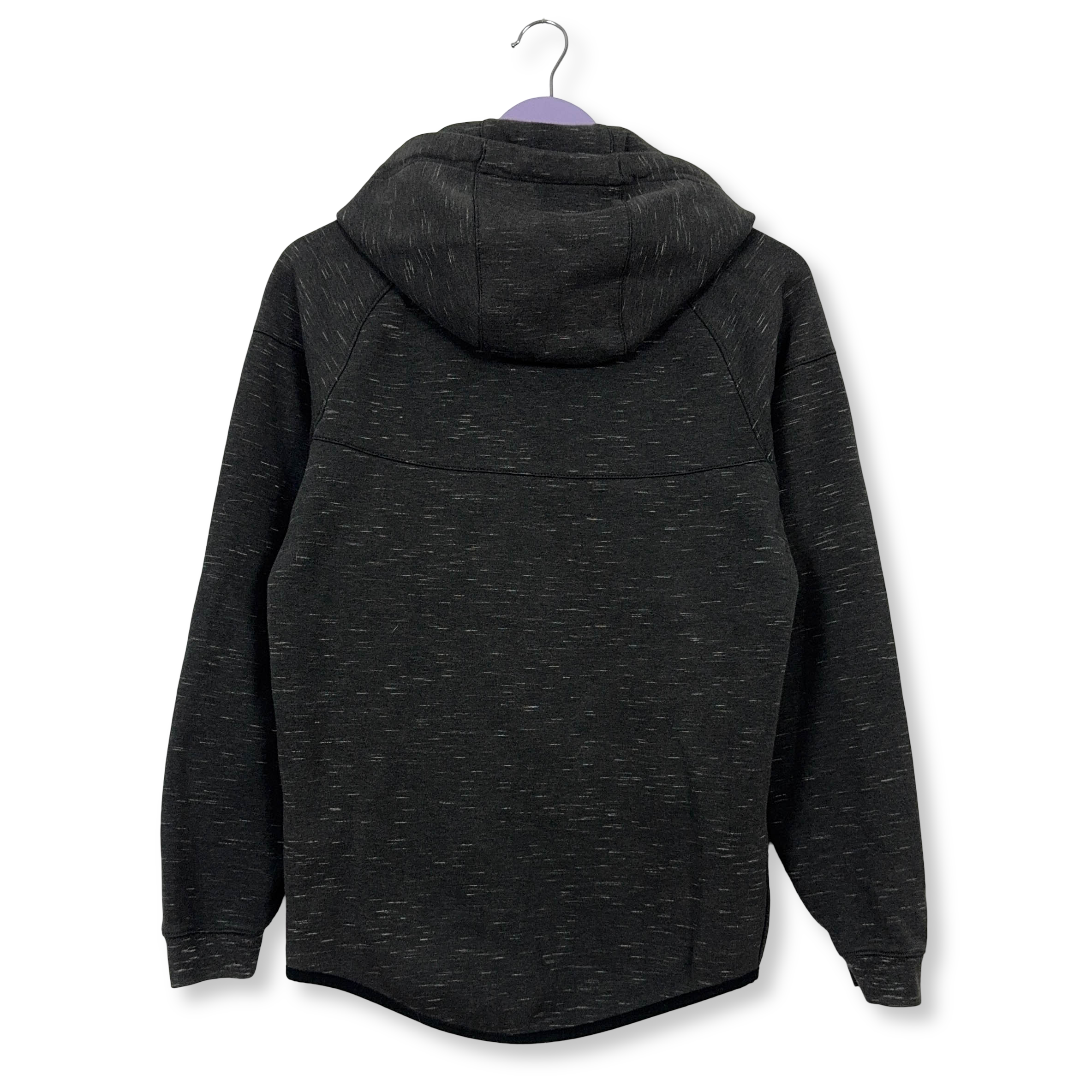 Felpa Nike grigia scura con cappuccio e zip 80% cotone - Taglia S/M uomo