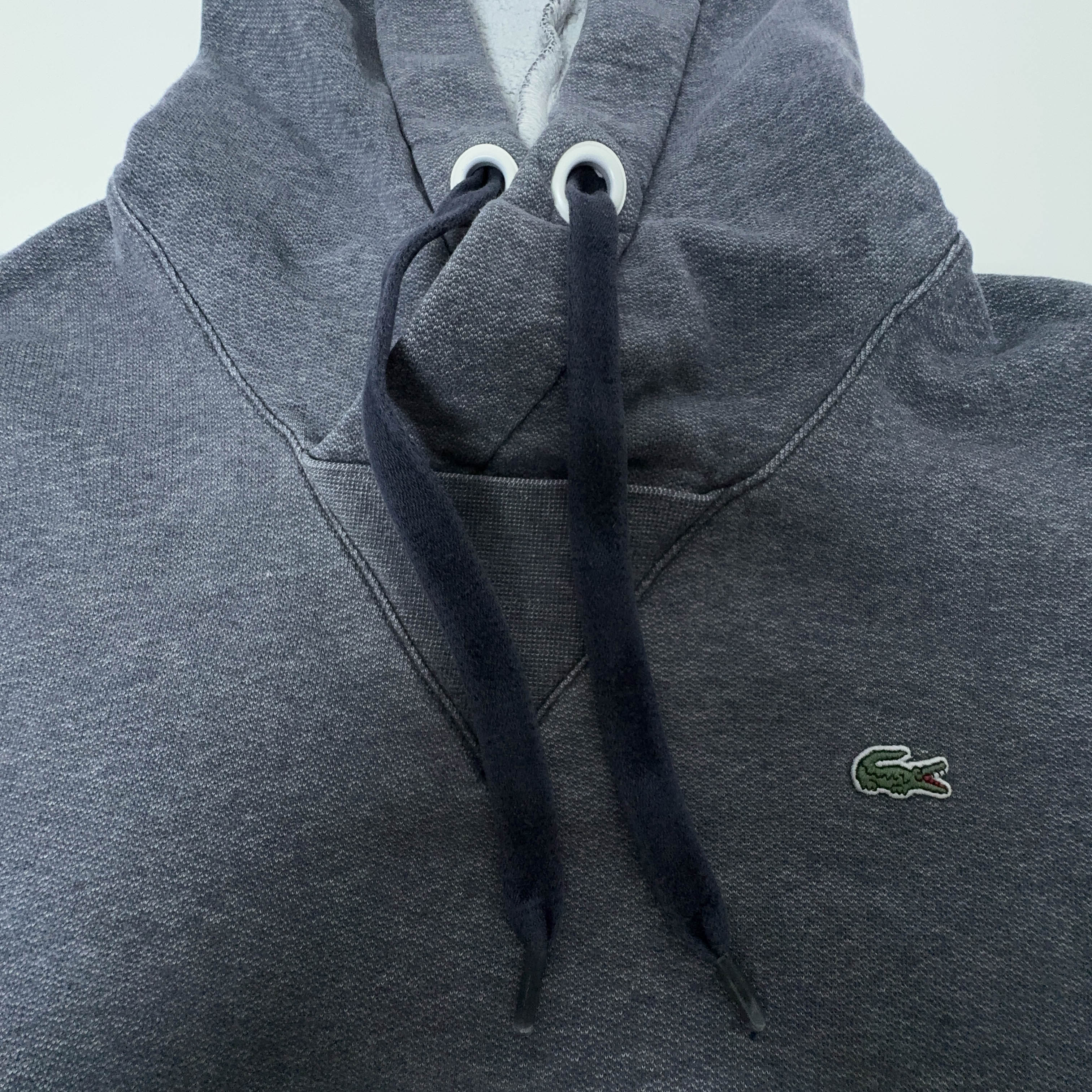 Felpa Lacoste grigia con cappuccio - Taglia S uomo