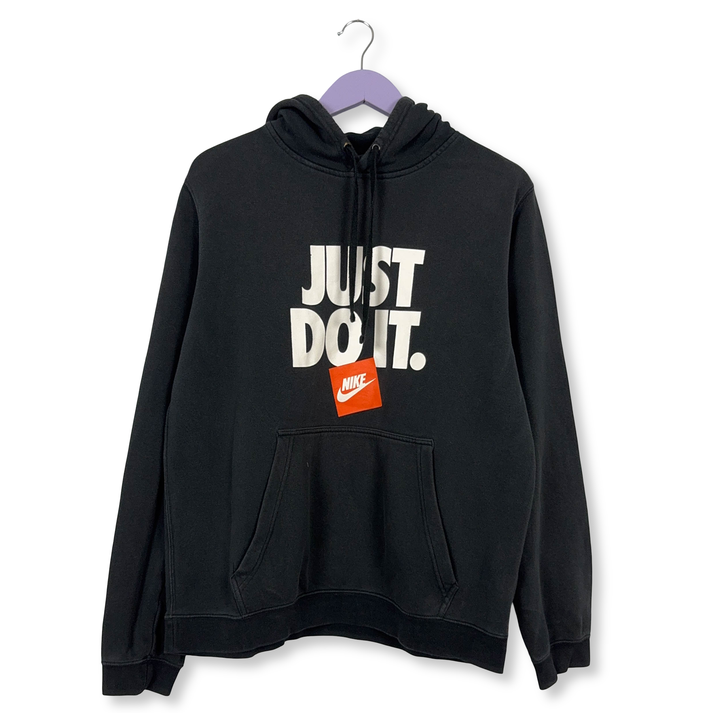 Felpa Nike nera con cappuccio 80% cotone - Taglia L uomo