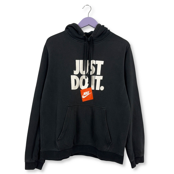 Felpa Nike nera con cappuccio 80% cotone - Taglia L uomo