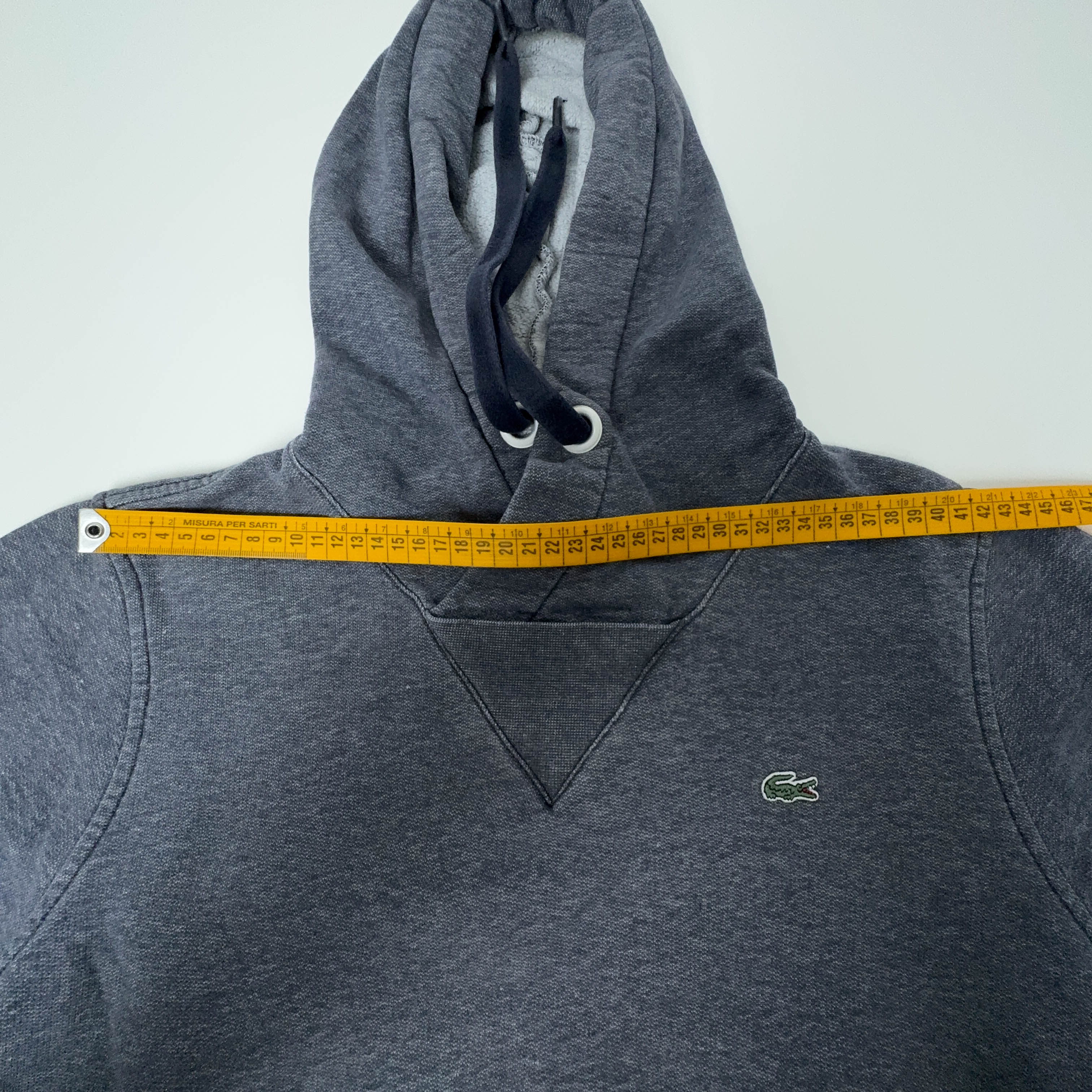 Felpa Lacoste grigia con cappuccio - Taglia S uomo
