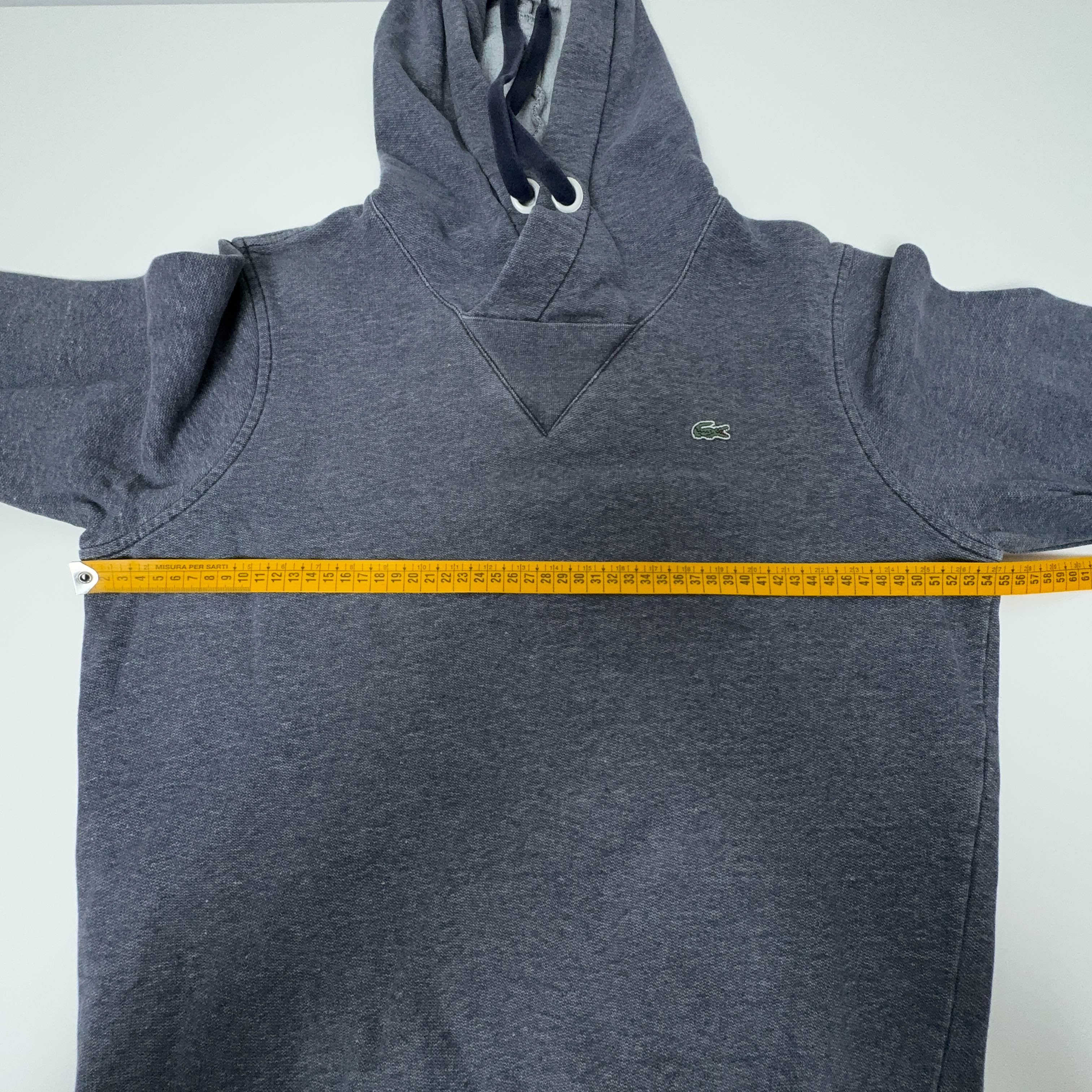 Felpa Lacoste grigia con cappuccio - Taglia S uomo