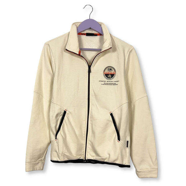 Felpa Napapijri panna con zip 65% cotone - Taglia S/M uomo