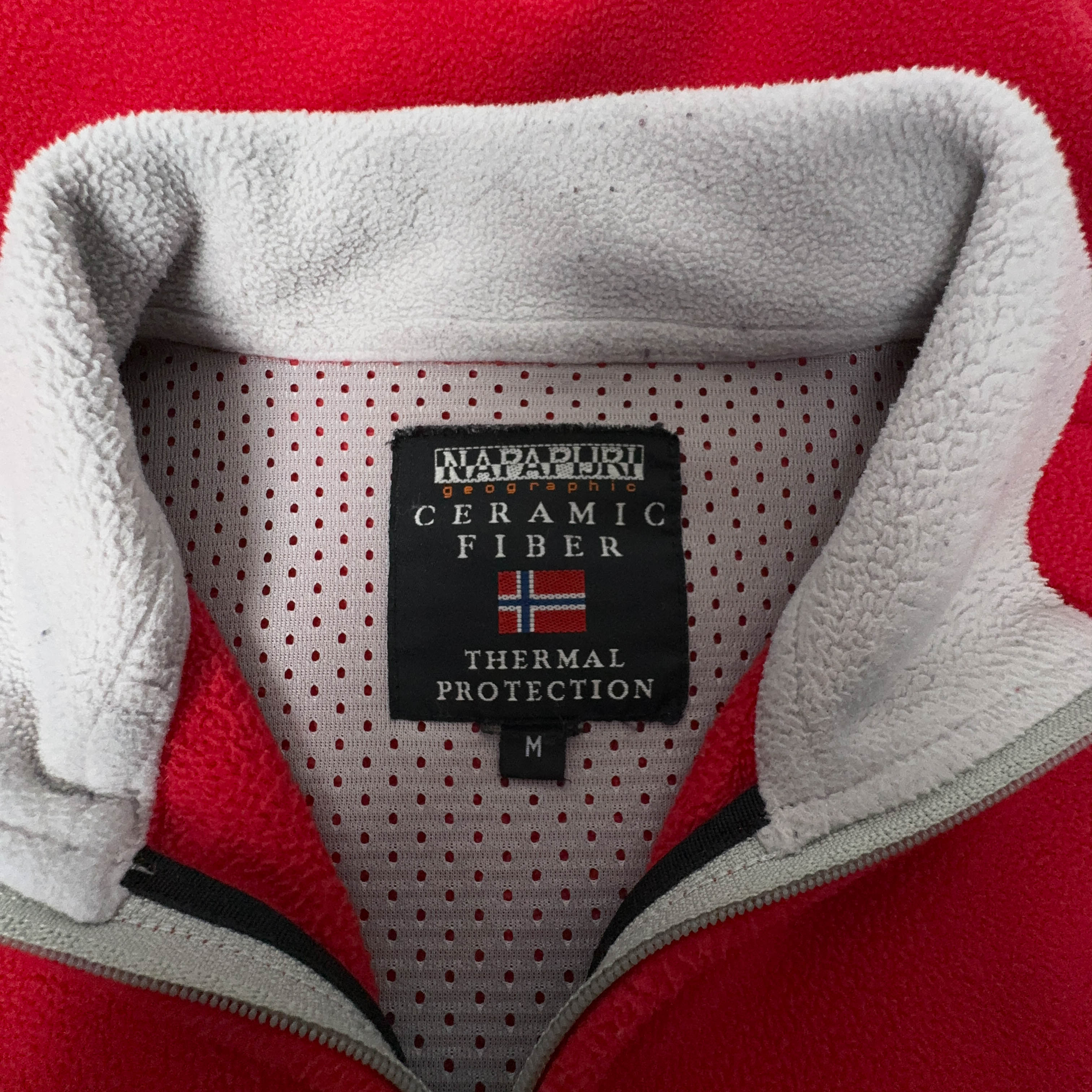 Pile Napapijri Vintage ceramic fiber rosso quarter zip - Taglia M uomo