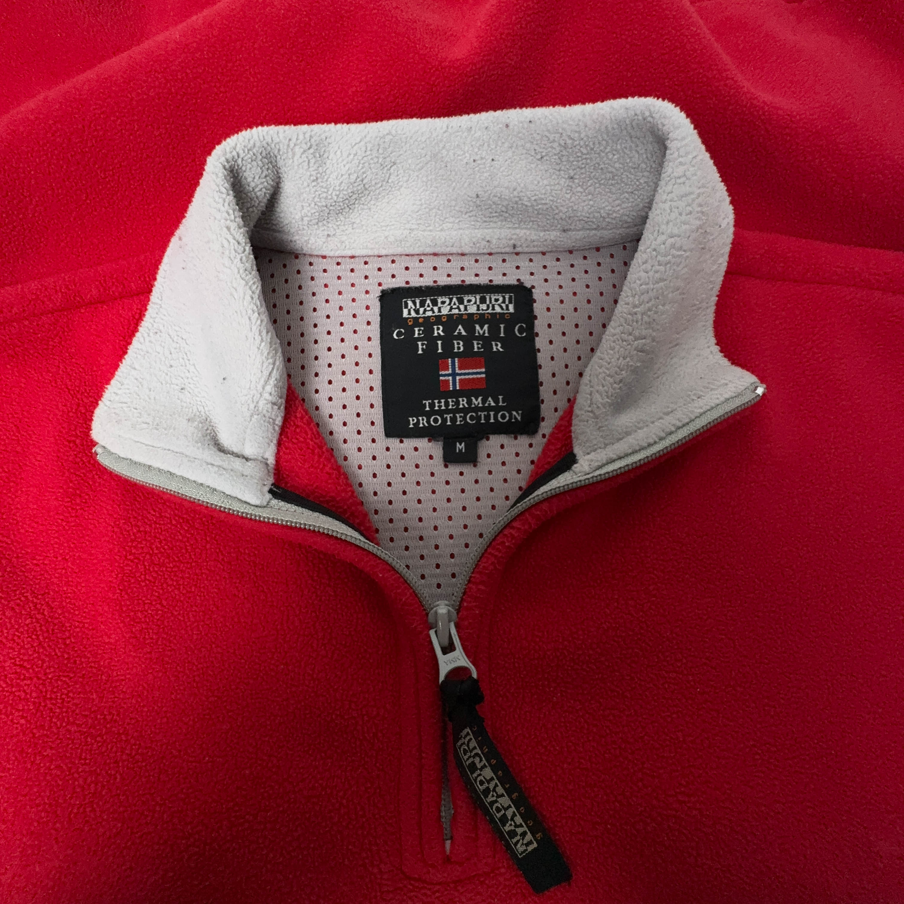 Pile Napapijri Vintage ceramic fiber rosso quarter zip - Taglia M uomo