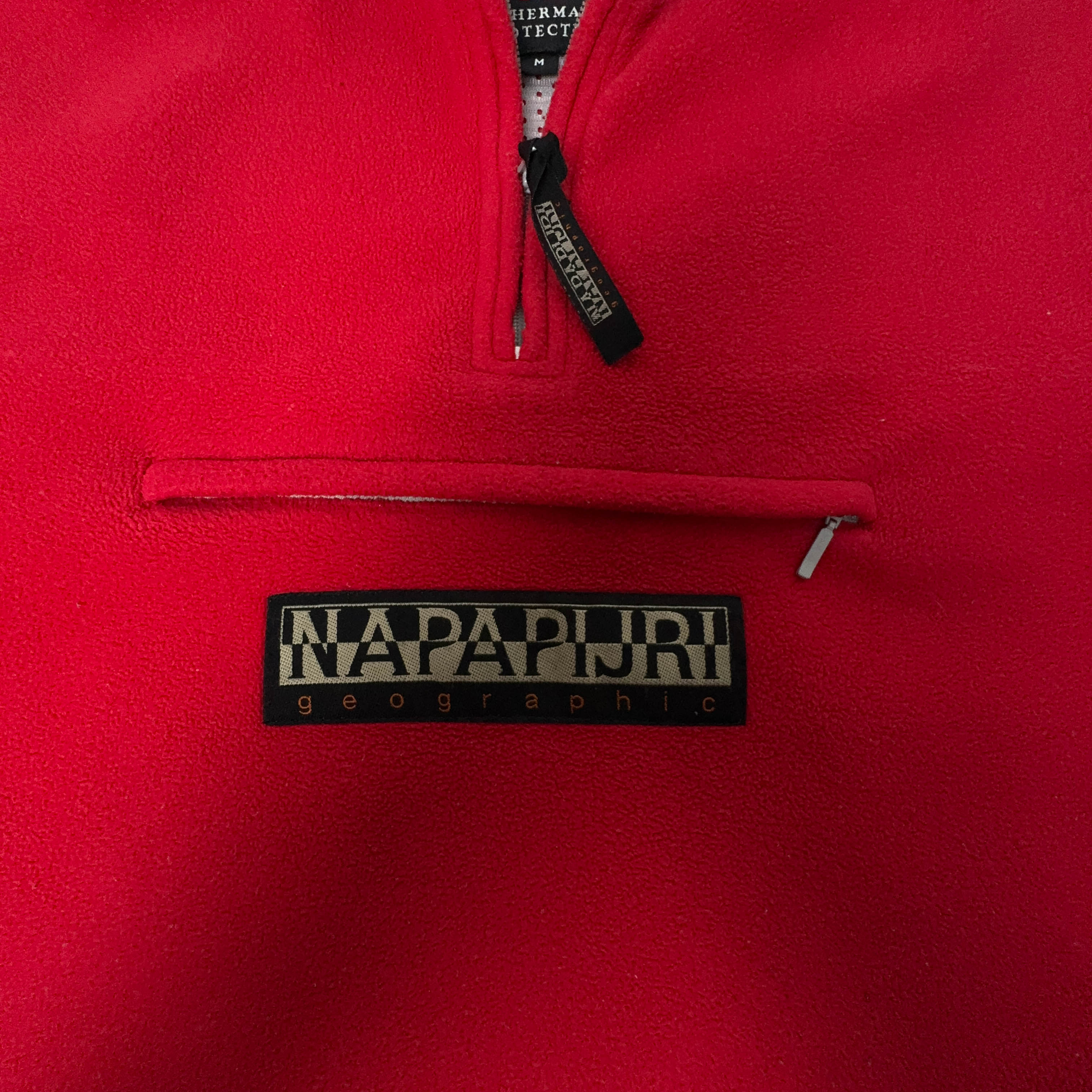 Pile Napapijri Vintage ceramic fiber rosso quarter zip - Taglia M uomo