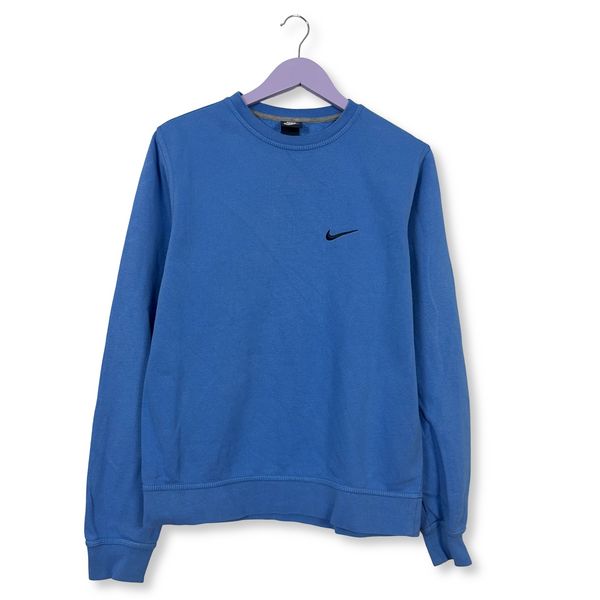 Felpa Nike blu a girocollo 77% cotone - Taglia M uomo