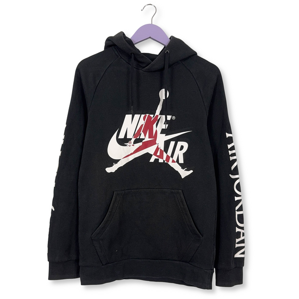 Felpa Jordan nera con cappuccio 80% cotone - Taglia M uomo