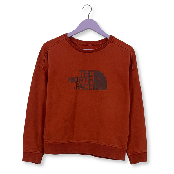 Felpa The North Face arancione a girocollo in cotone - Taglia S uomo