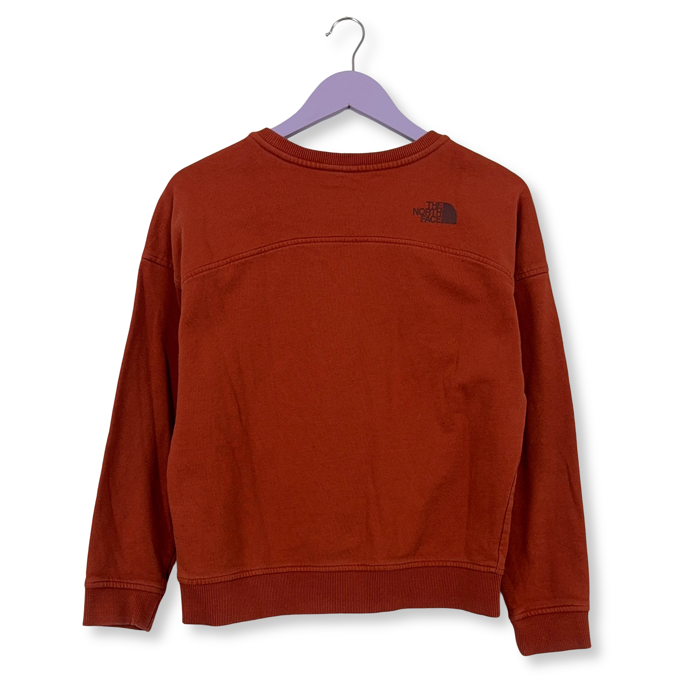 Felpa The North Face arancione a girocollo in cotone - Taglia S uomo