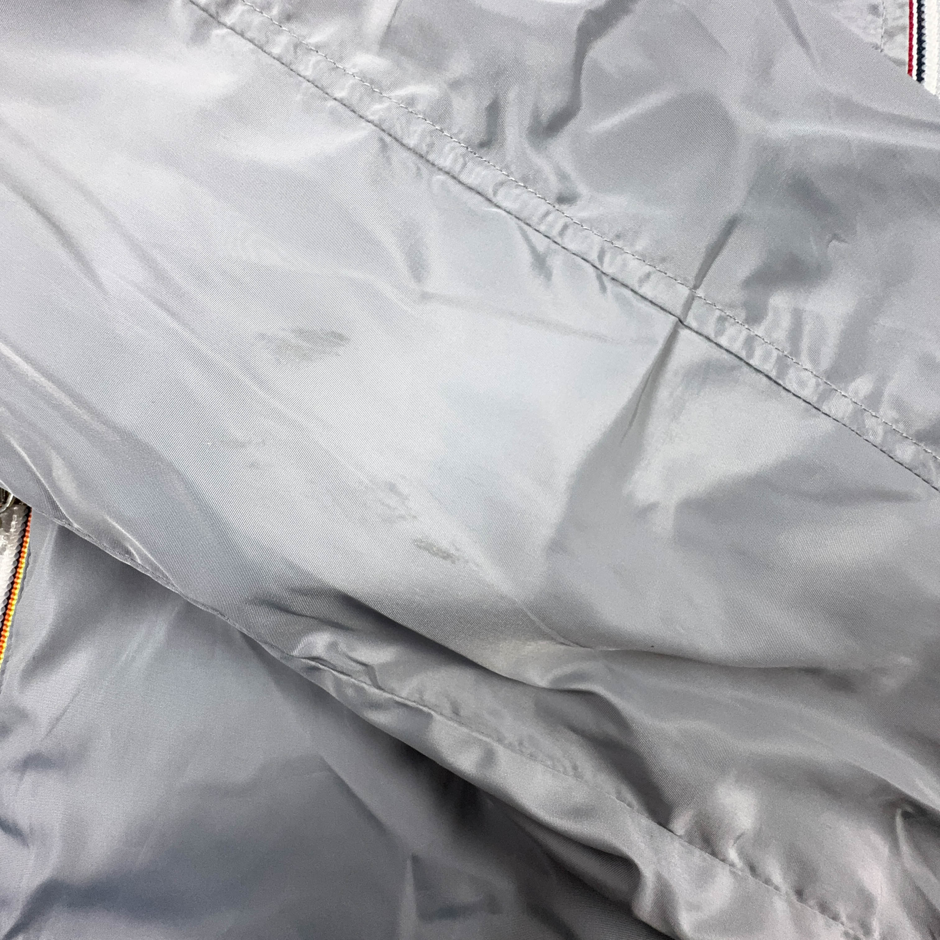 Giacca a vento K way grigia con zip e cappuccio - Taglia L uomo