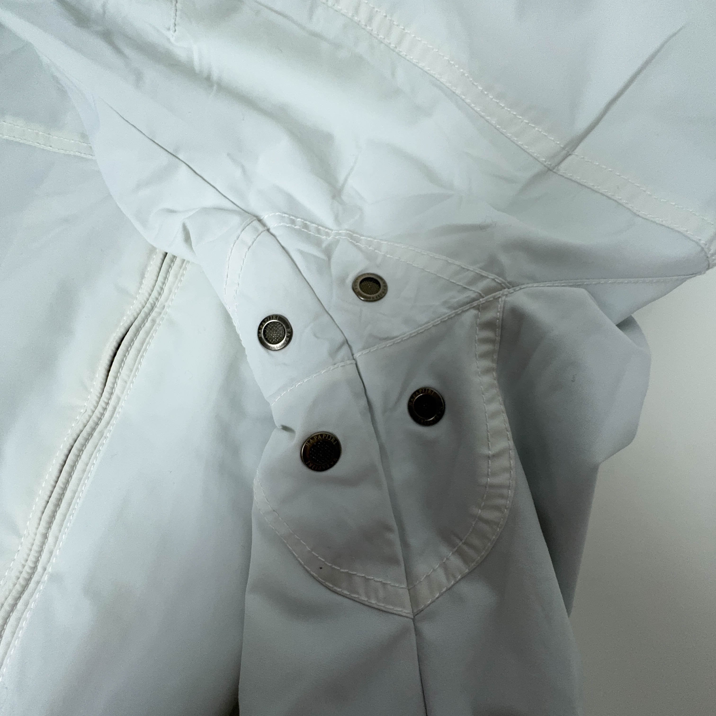 Giacca a vento Napapijri Vintage bianca con zip intera - Taglia M uomo