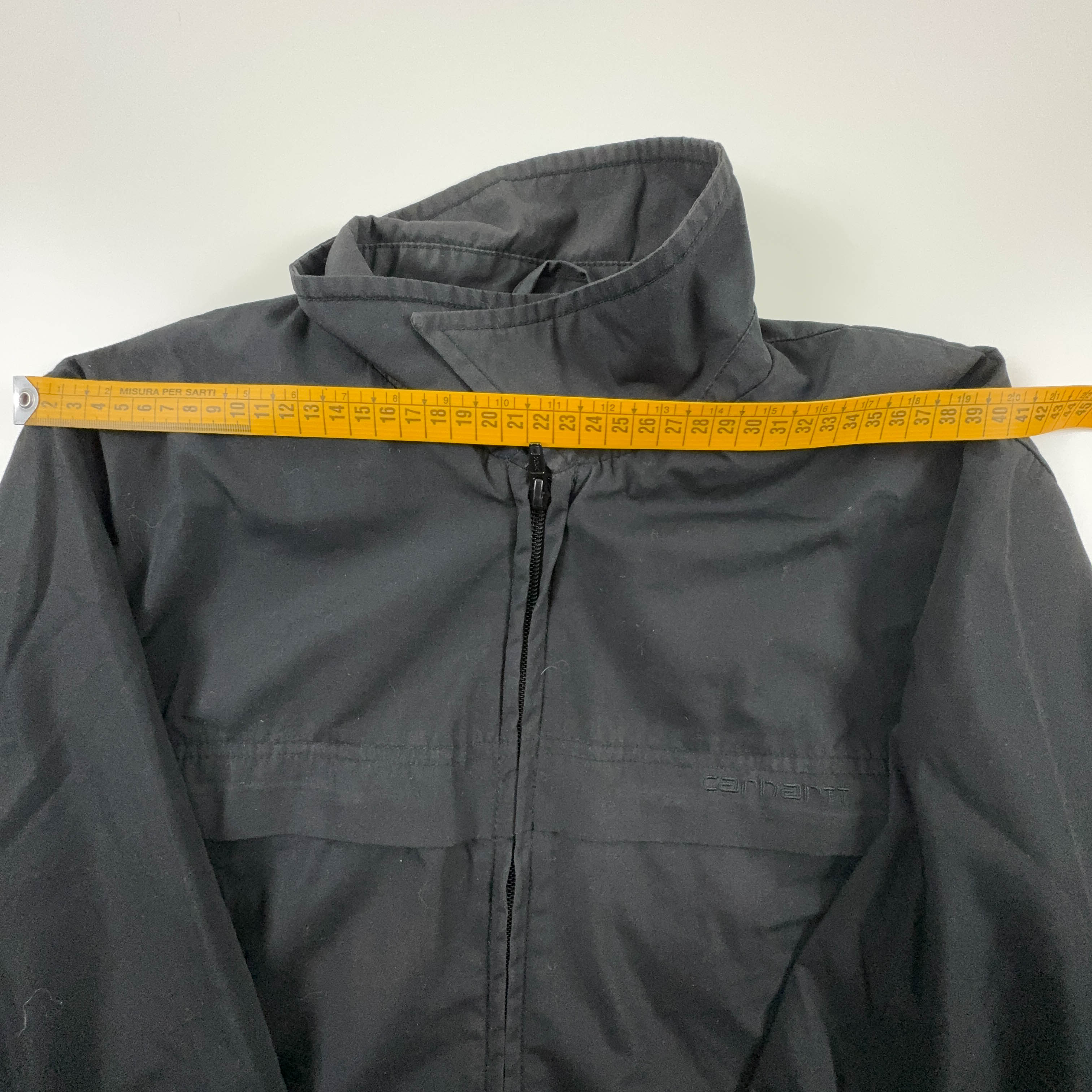 Giacca a vento Carhartt Vintage nera con zip - Taglia M/L uomo